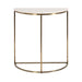 Console Table White Brass 28x14x30 5