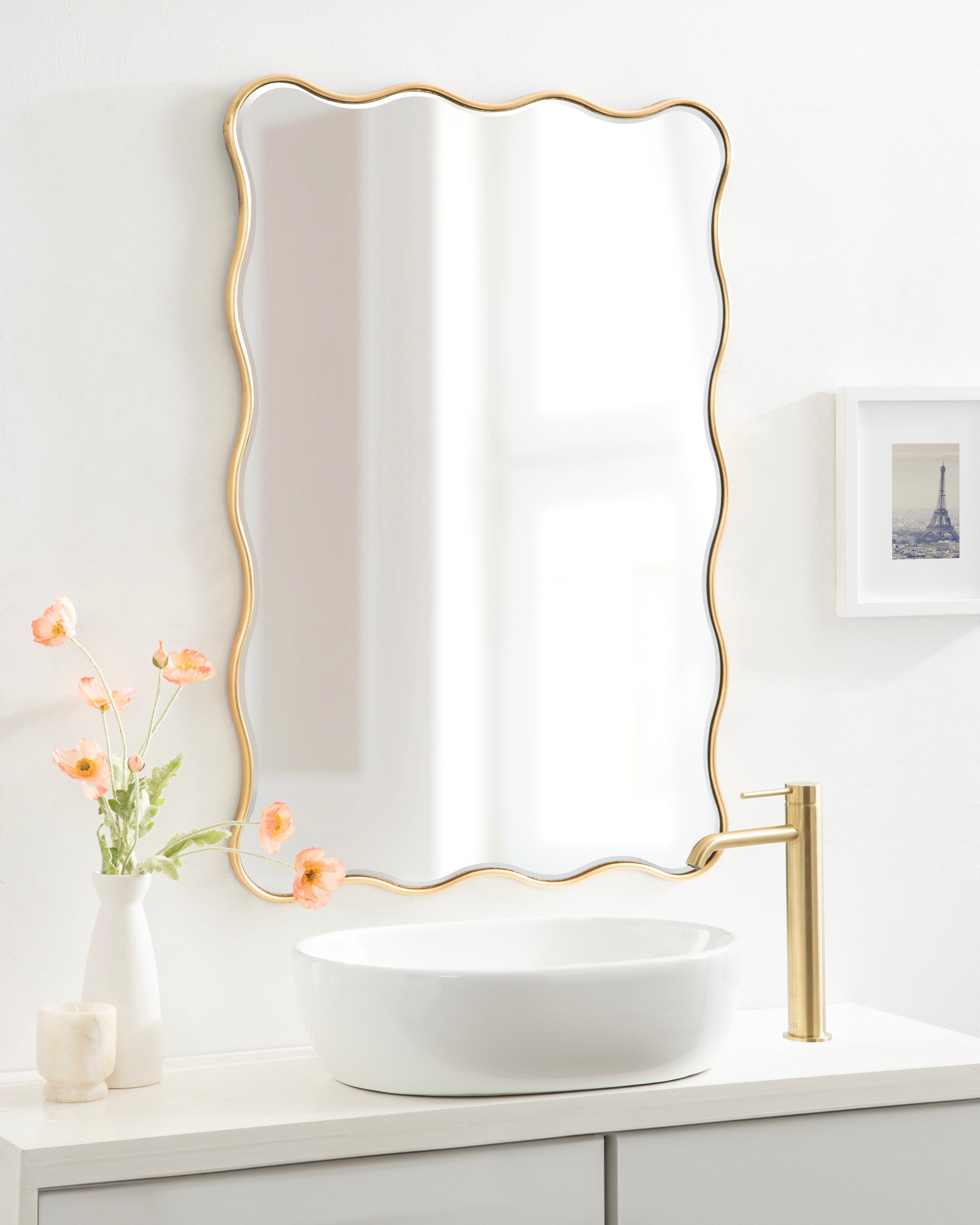 Viona Rectangle Scalloped Mirror