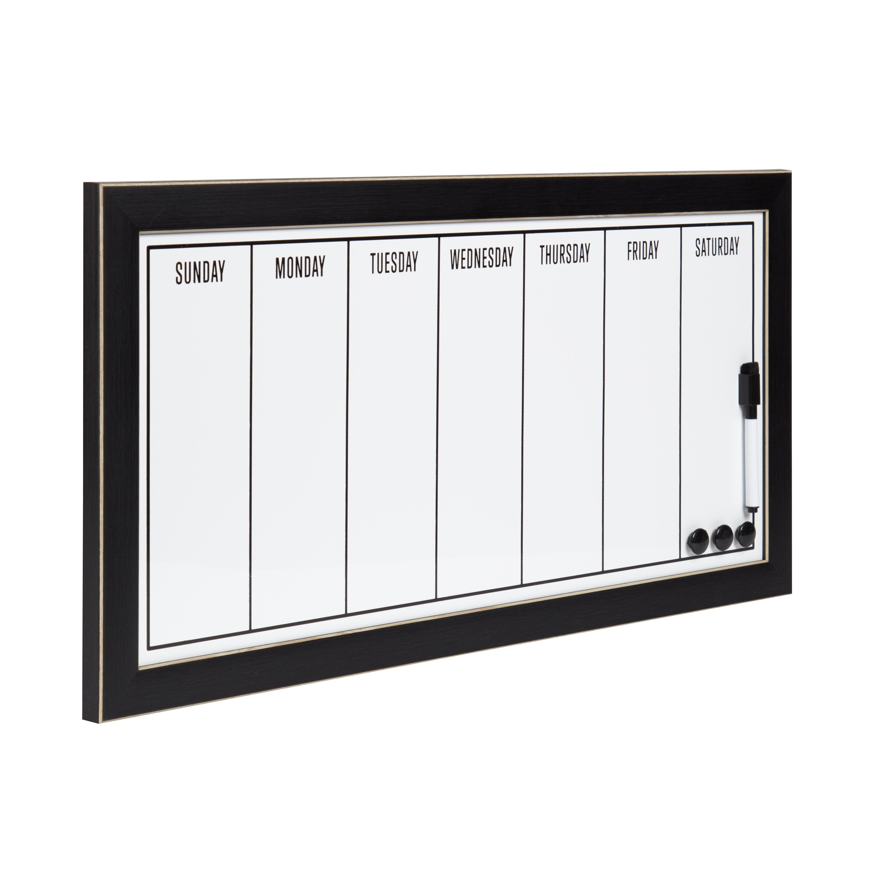 Weekly Calendar Black 13x26 2