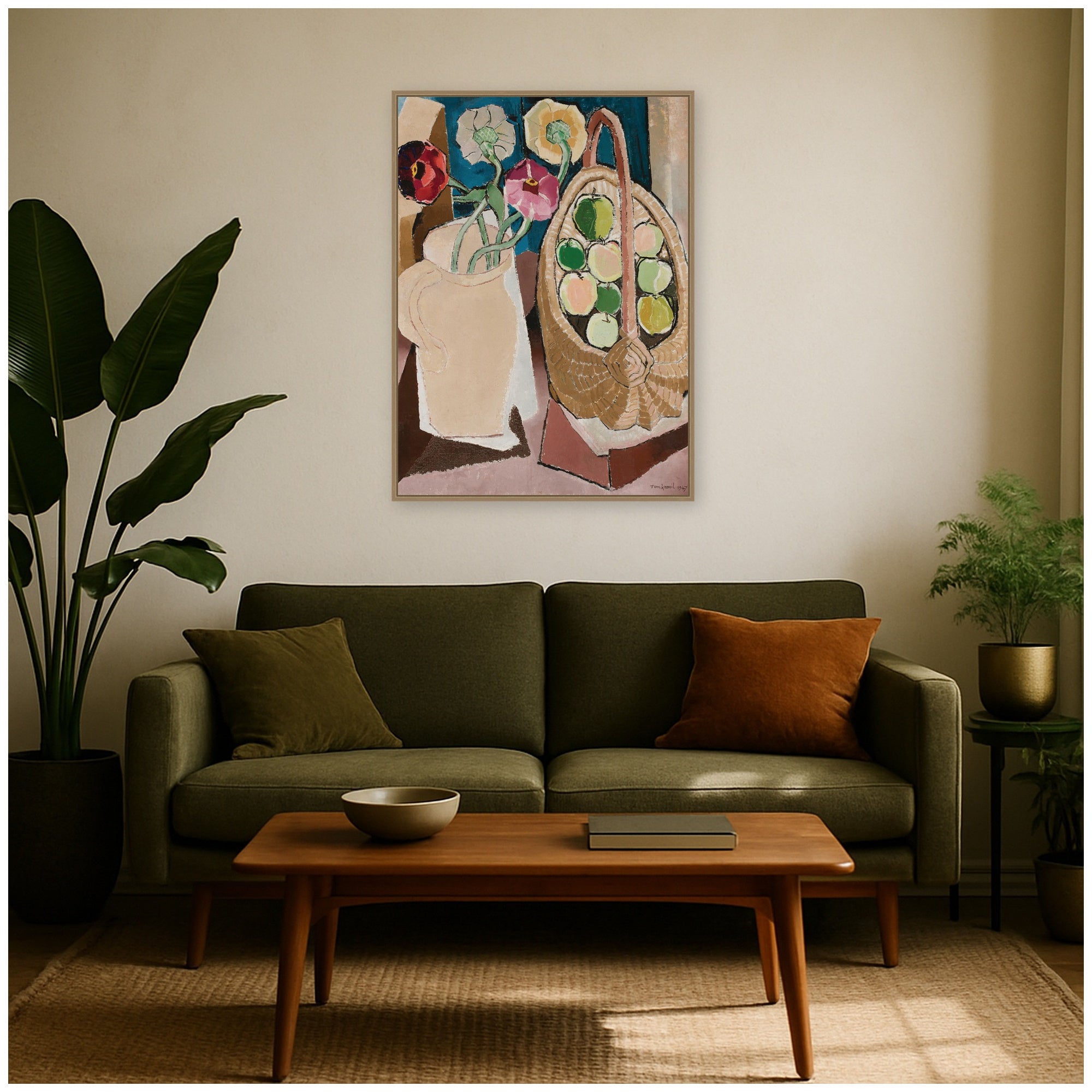 Framed Canvas 28x38 Sylvie Dark Gold 6