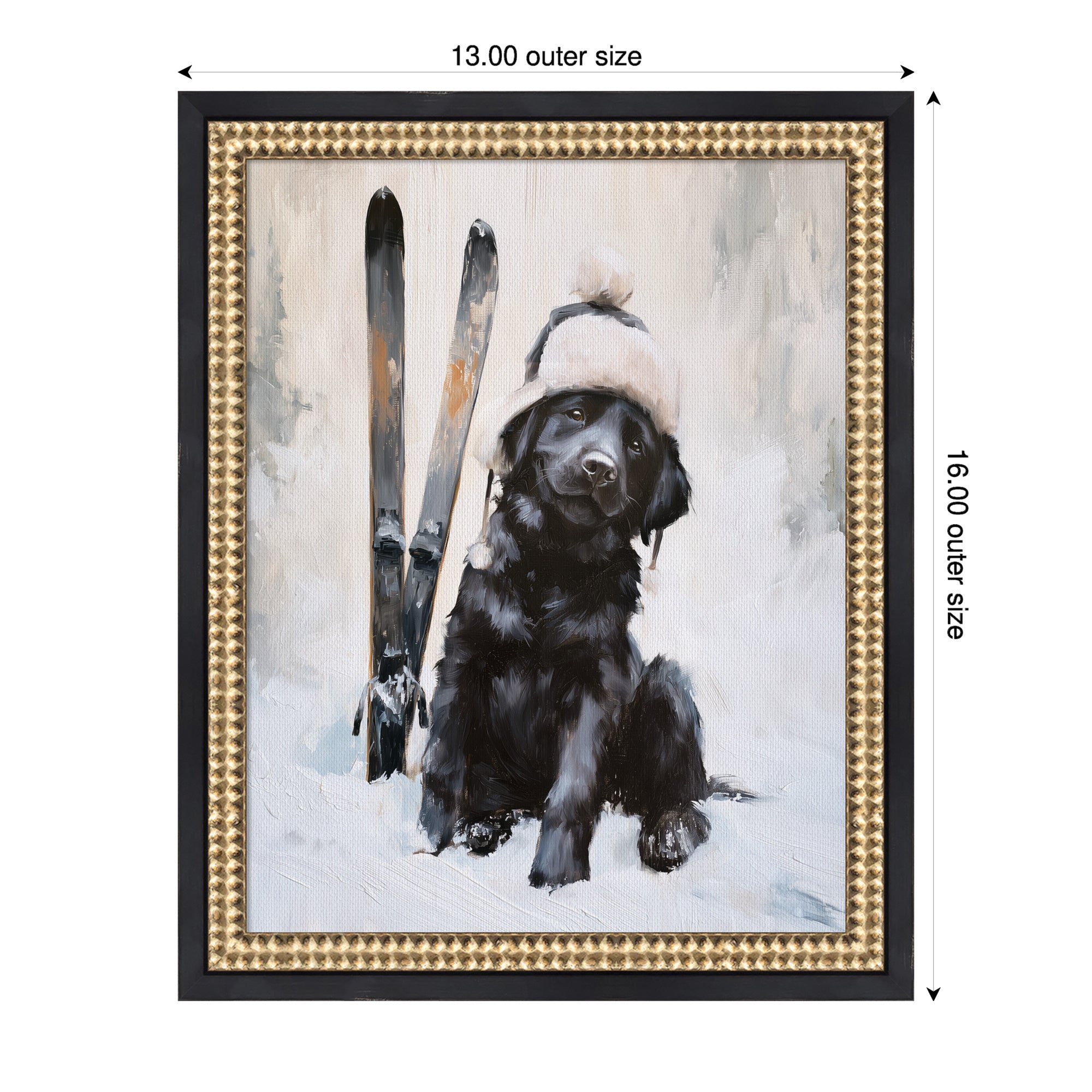 Mounted Canvas Castellan Black 13x16 2