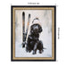 Mounted Canvas Castellan Black 13x16 2