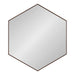 Hexagon Mirror Walnut Brown 30x30 2