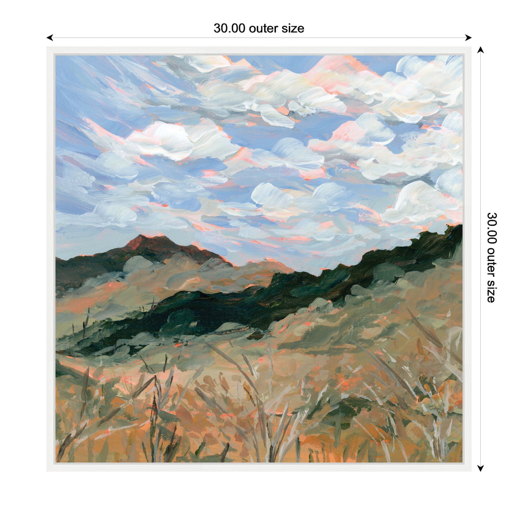 Framed Canvas Sylvie White 30x30 2