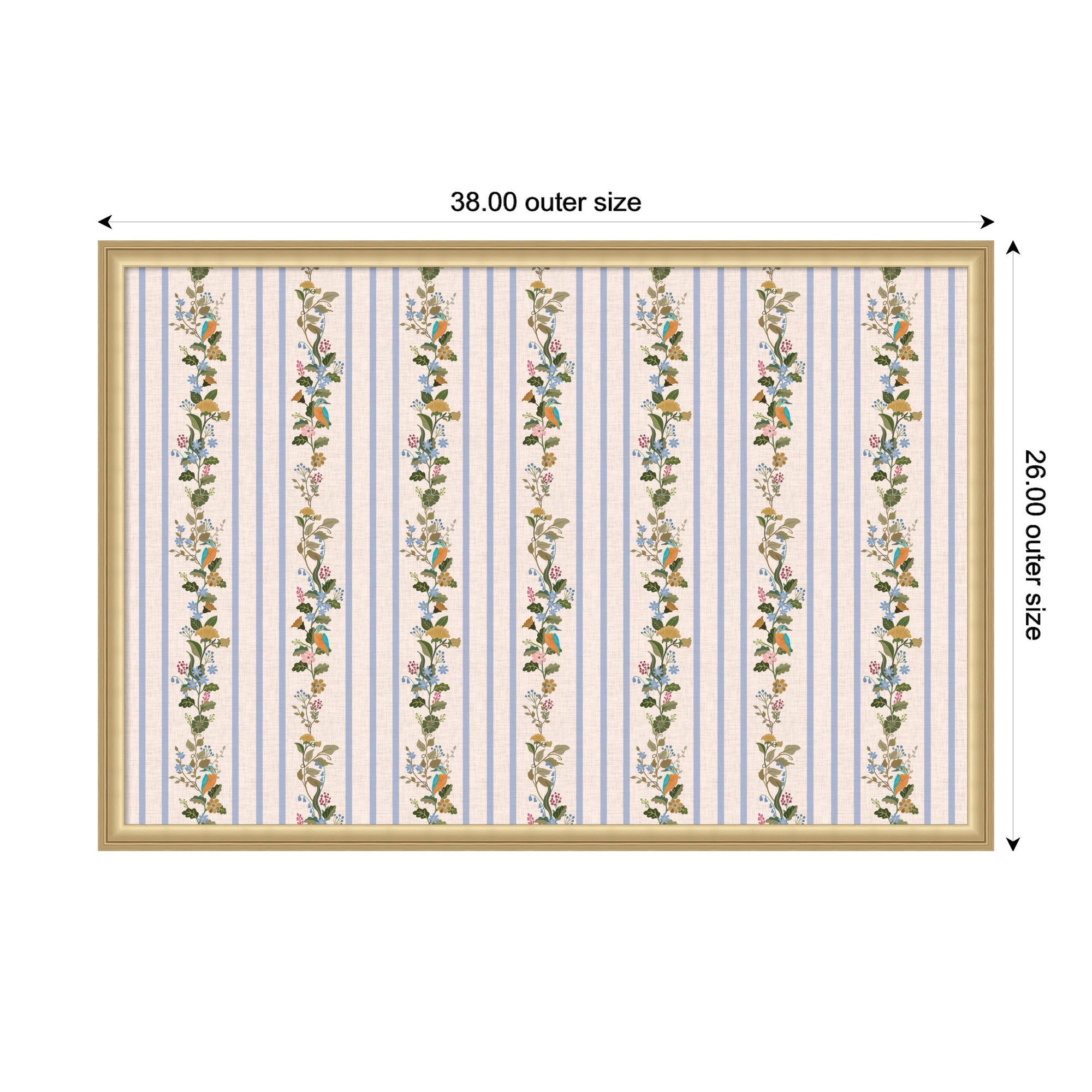 Pinboard 38x26 Florence Gold 2