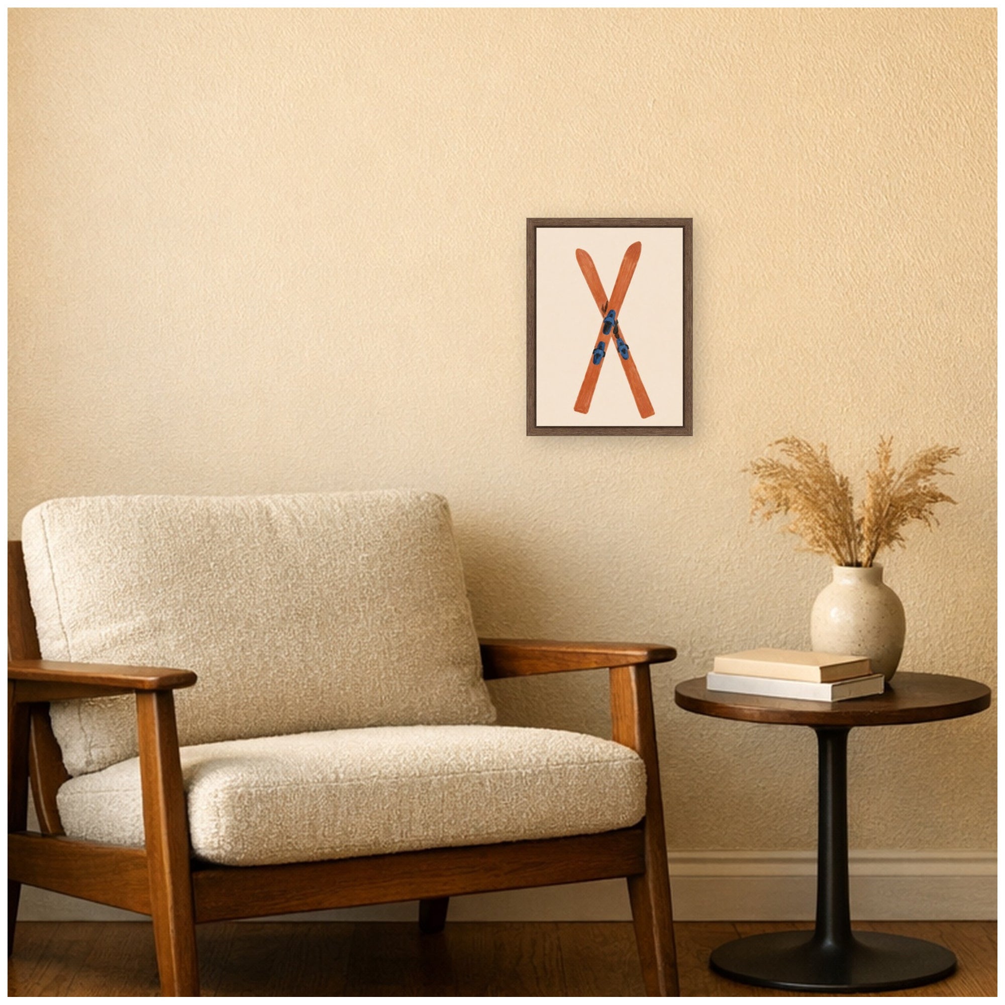 Framed Canvas Sylvie Walnut 10x13 6