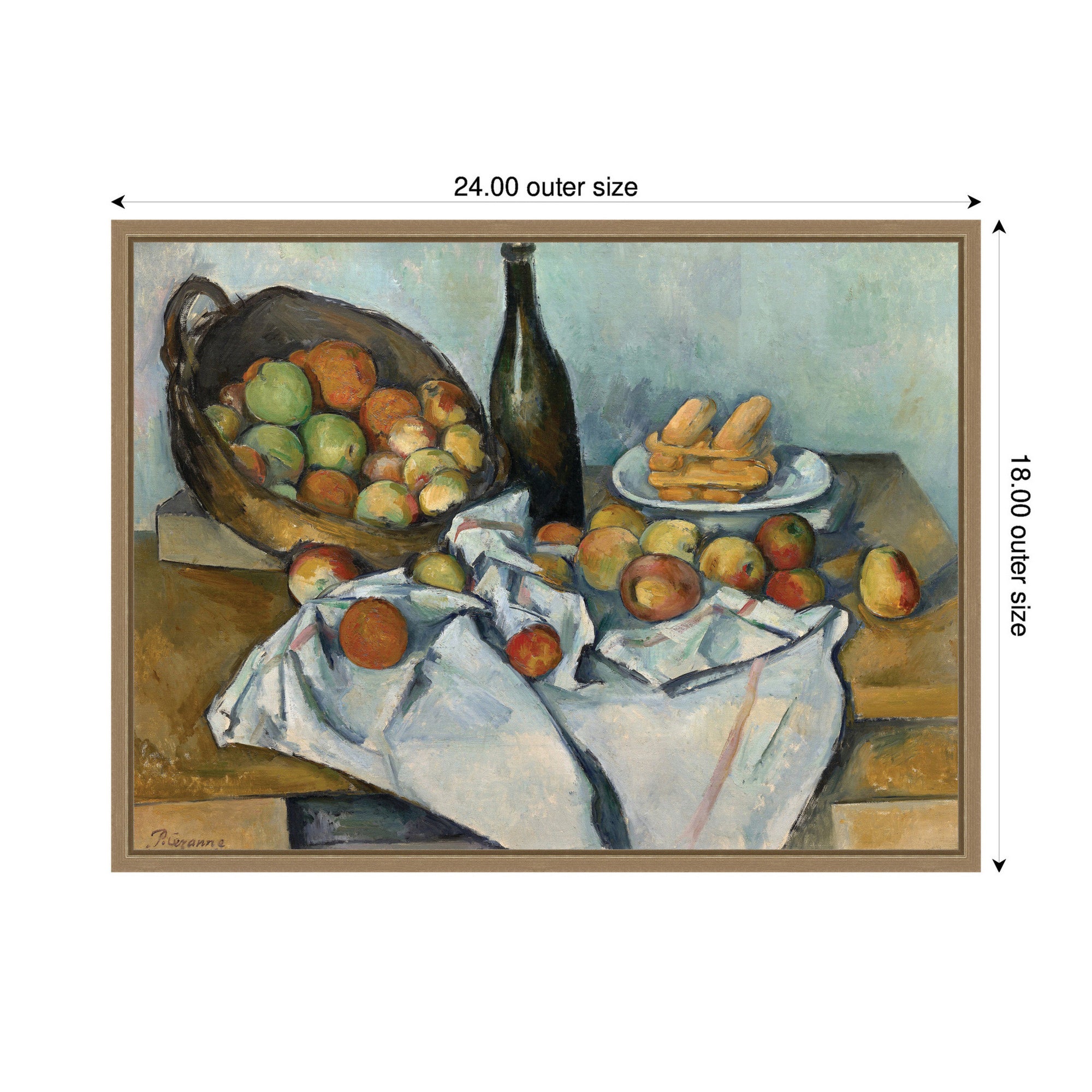 Framed Canvas 24x18 Sylvie Dark Gold 2