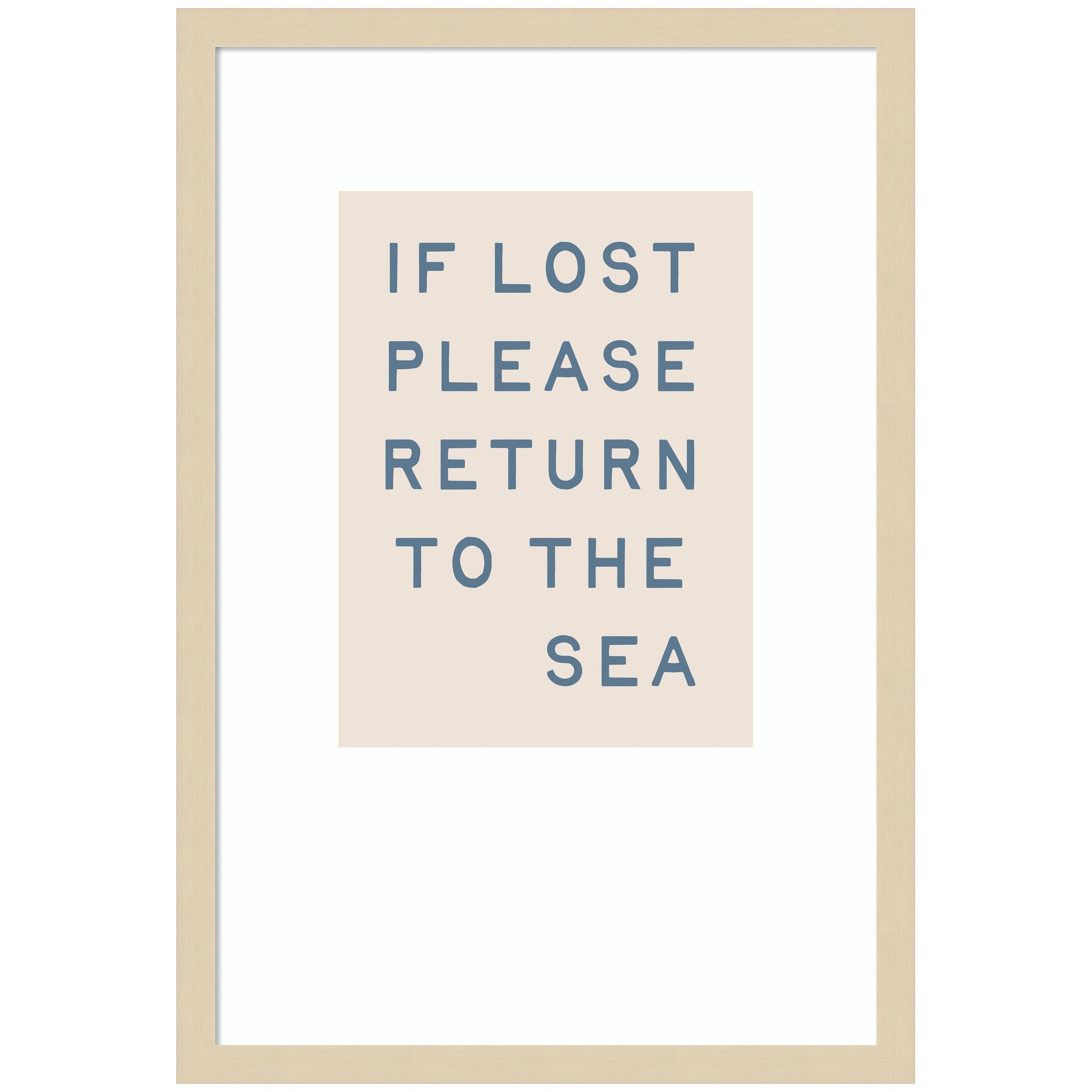 If Lost Please Return to the Sea by Megan Ryan Framed Wall Art Print
