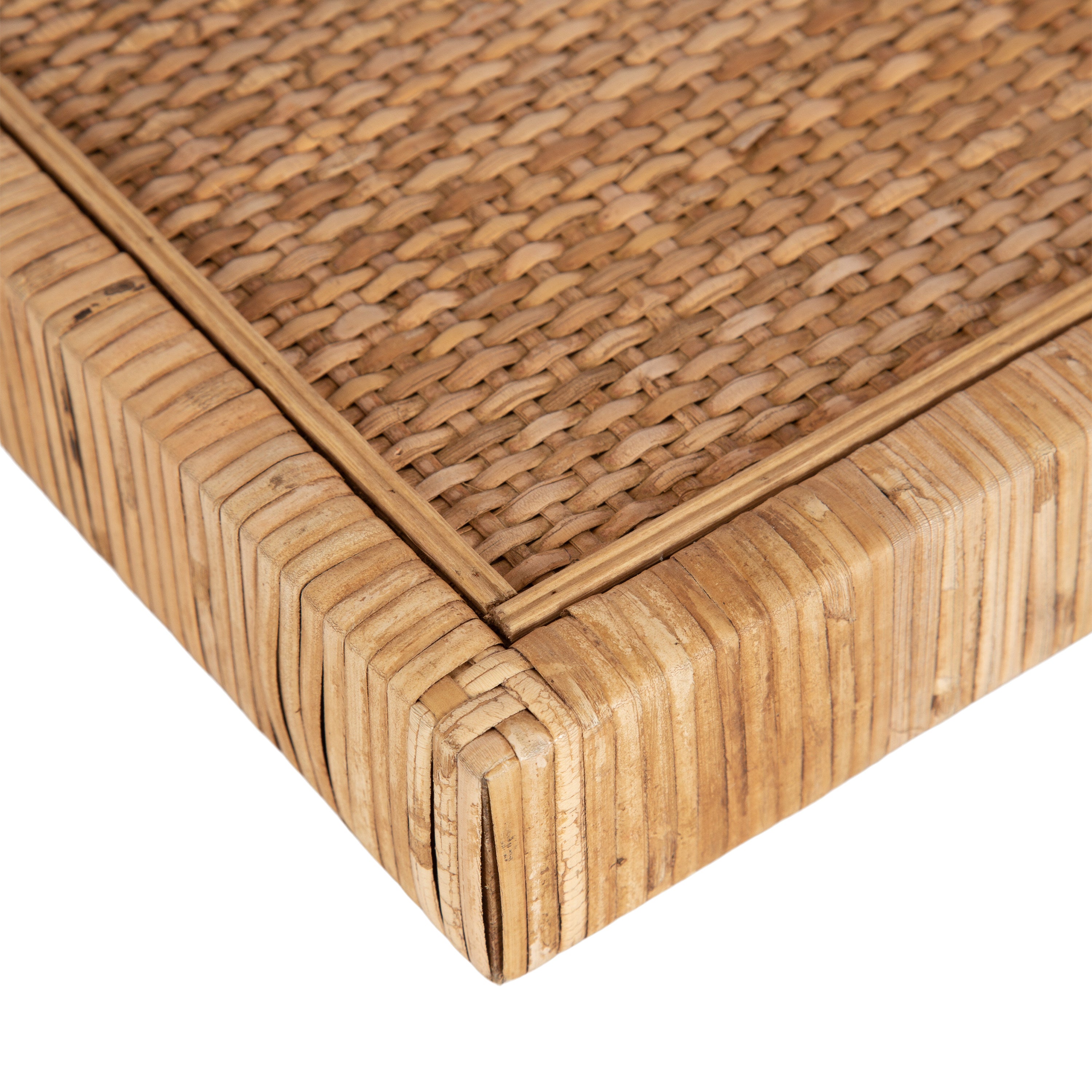 Rahmati 2pc Rattan Floating Shelves