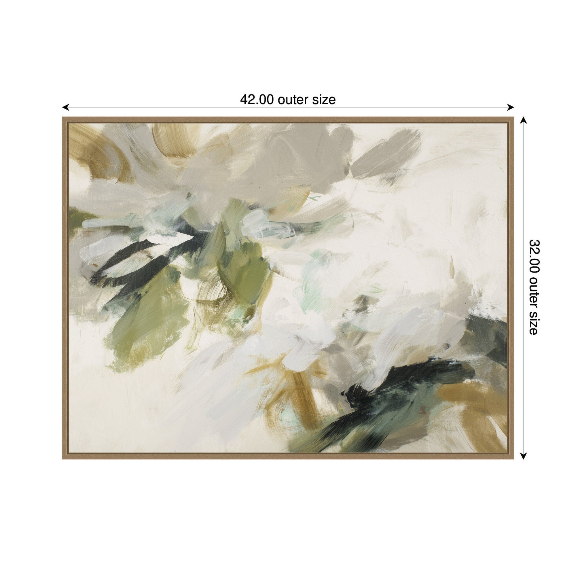 Framed Canvas Sylvie Dark Gold 42x32 2