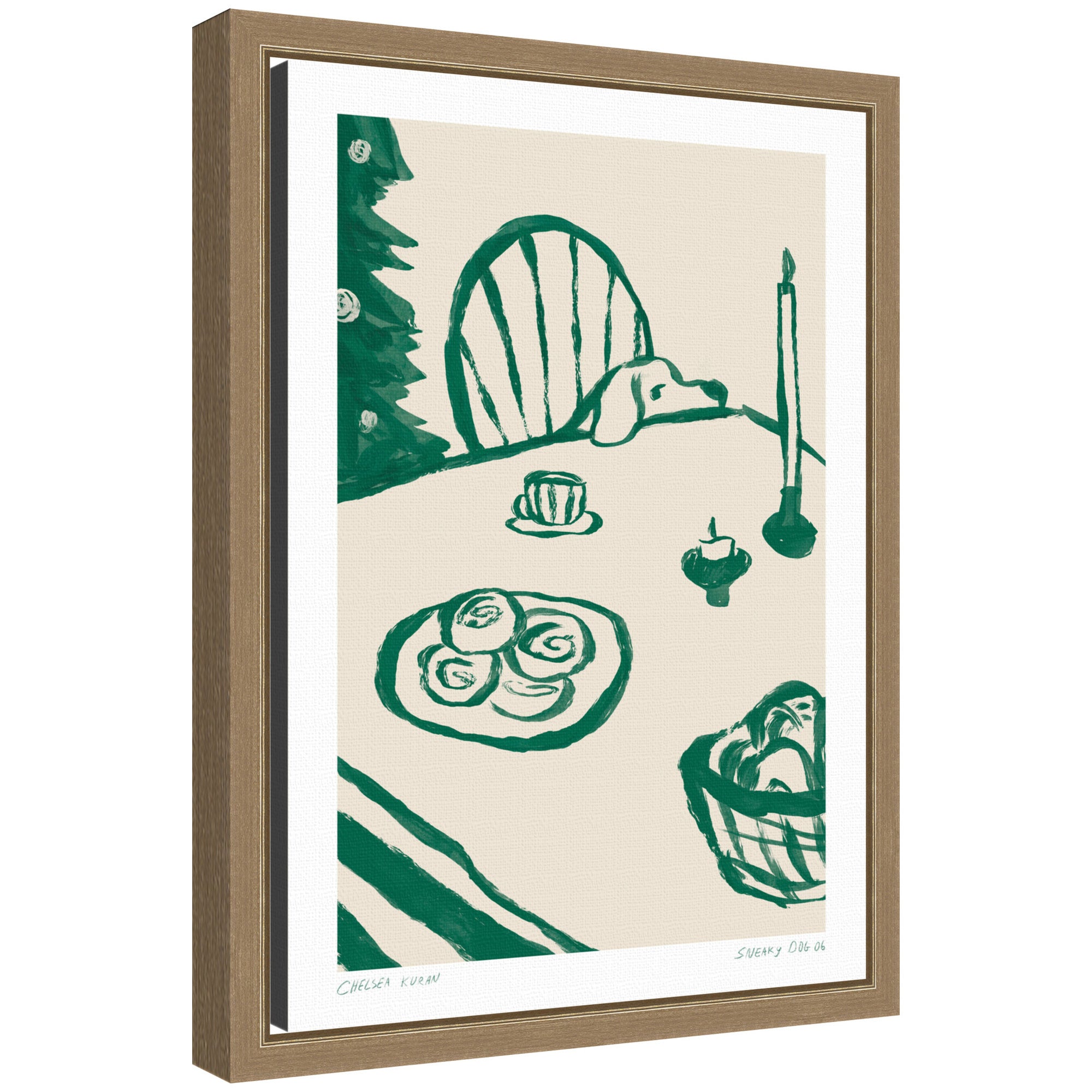 Framed Canvas Sylvie Dark Gold 10x13 1