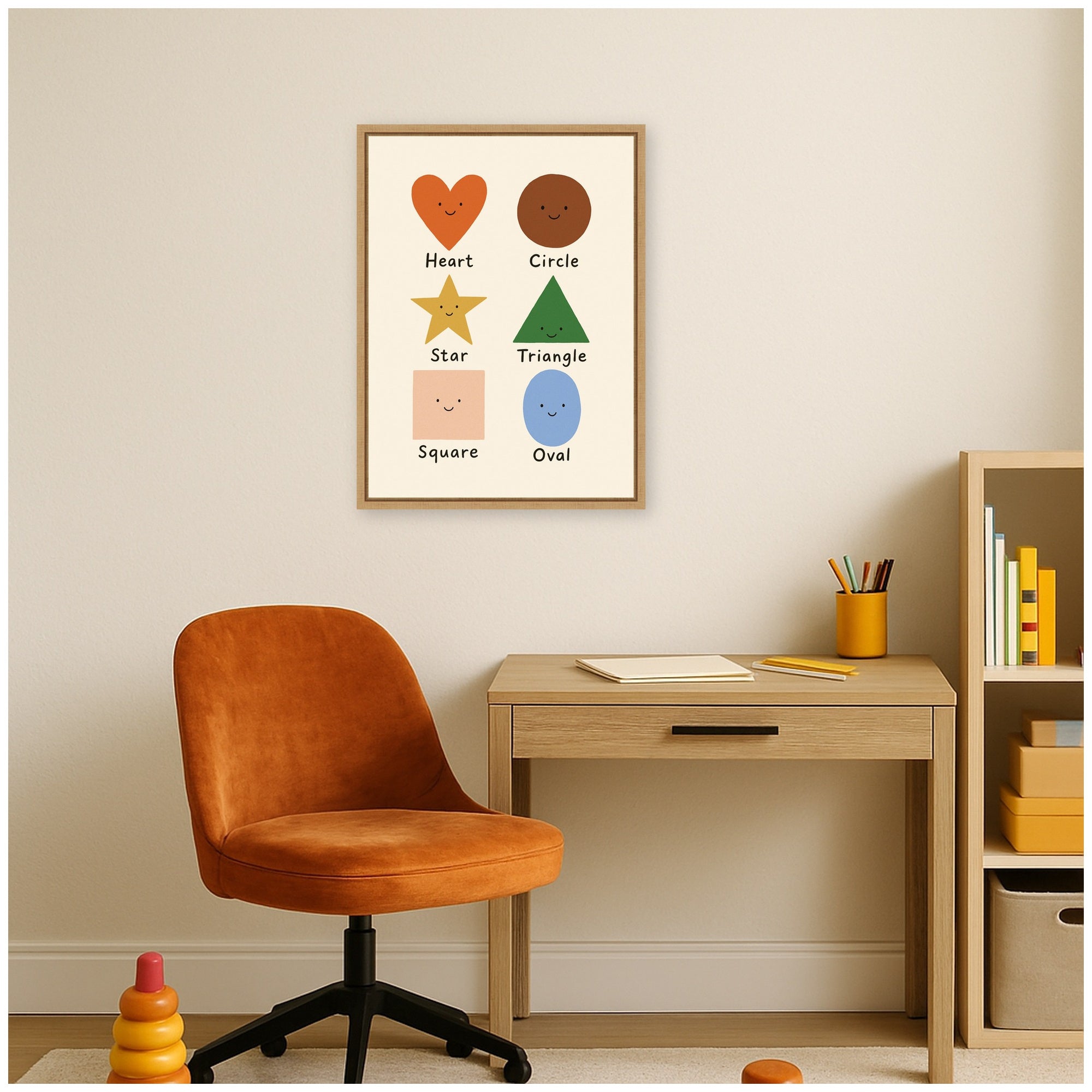 Cute Smilin by Laura Moss Framed Canvas Wall Art Print