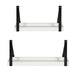 Floating Shelf White Black 2 Piece 4