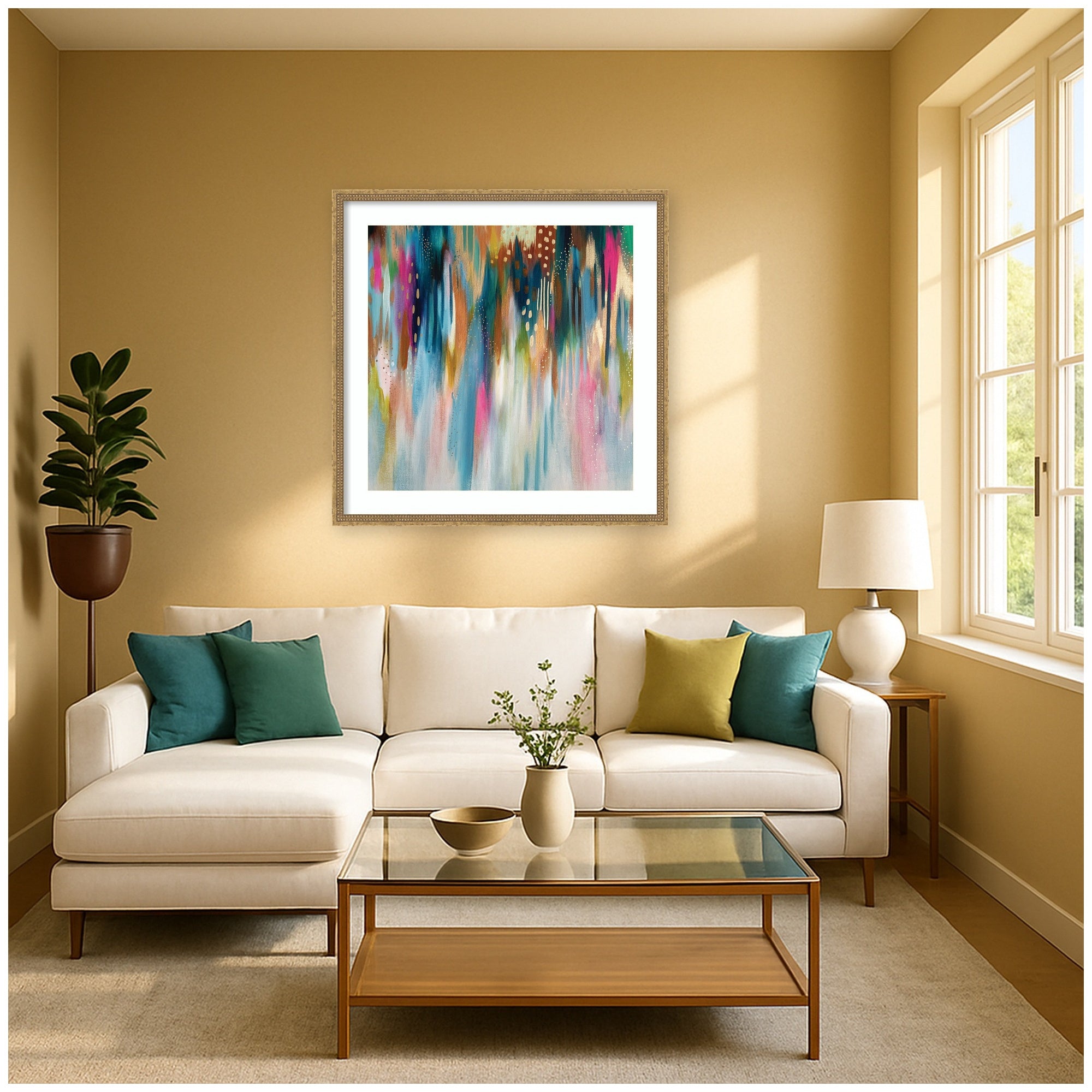Framed Art 34x34 Castellan Gold 6