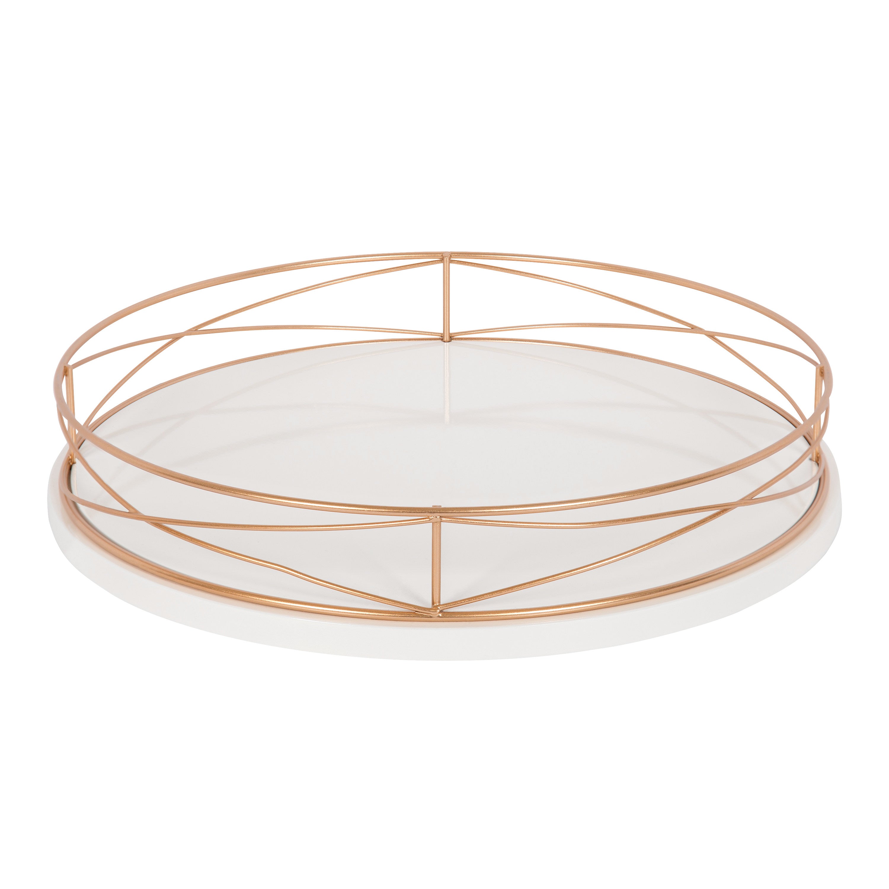 Single Tray White Rose Gold 14" Diameter 2