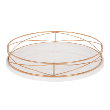 Single Tray White Rose Gold 14" Diameter 2
