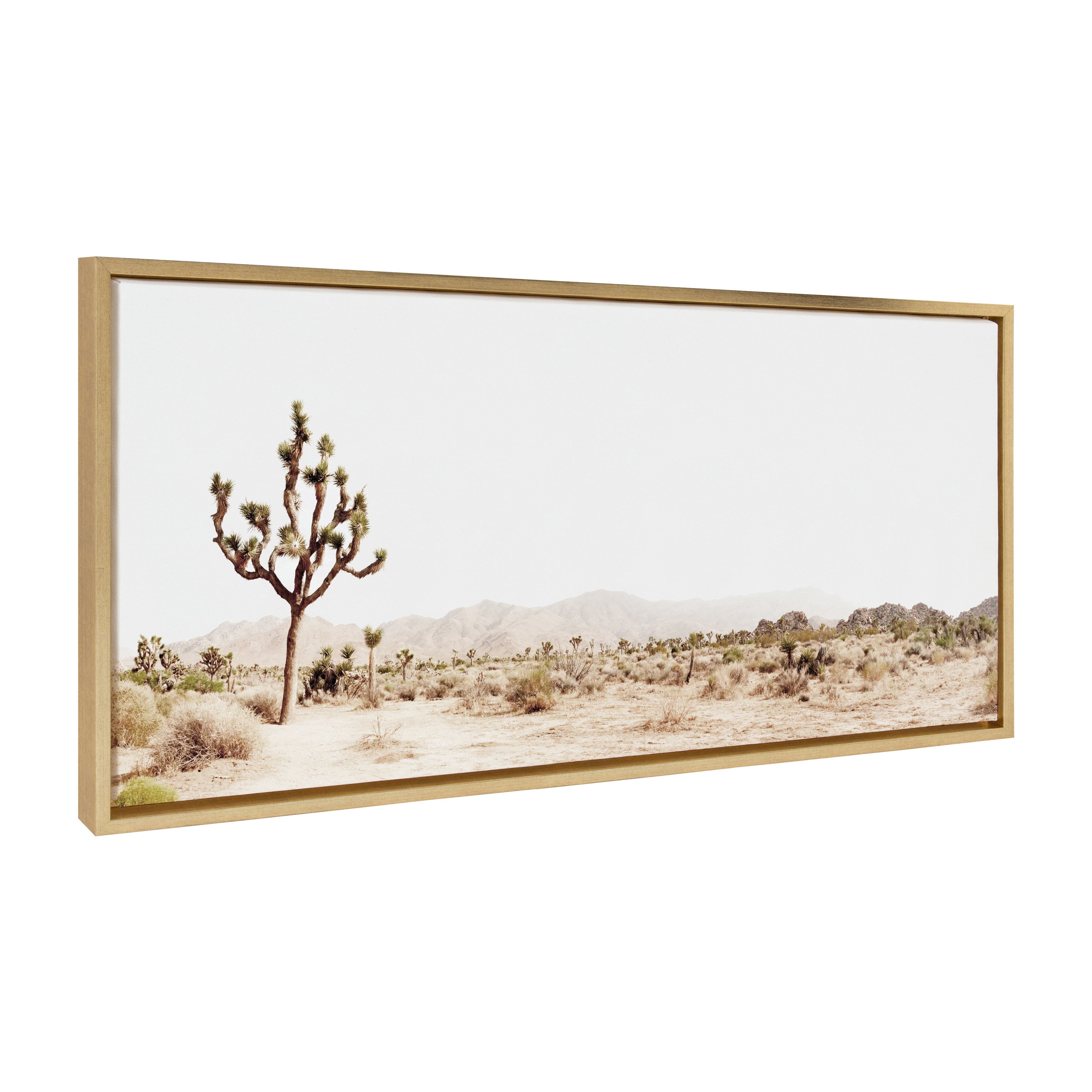 Framed Canvas Sylvie Bright Gold 18x40 1