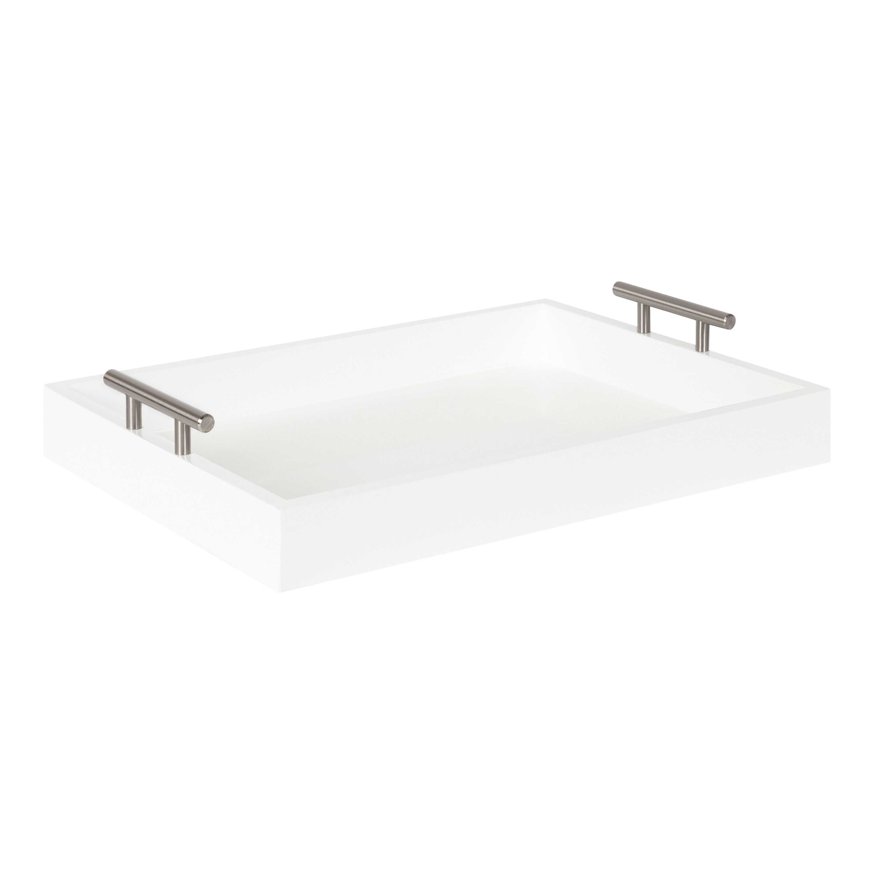 Single Tray White Silver 17x13 1