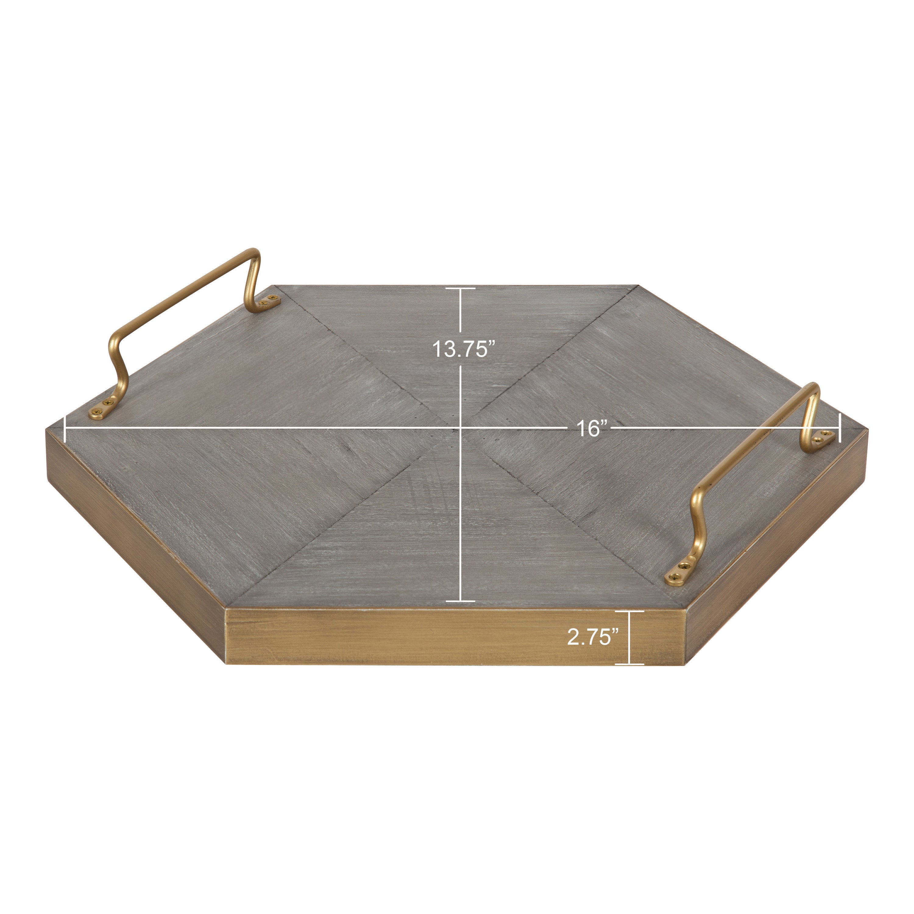 Single Tray Gold Gray 16" Diameter 4