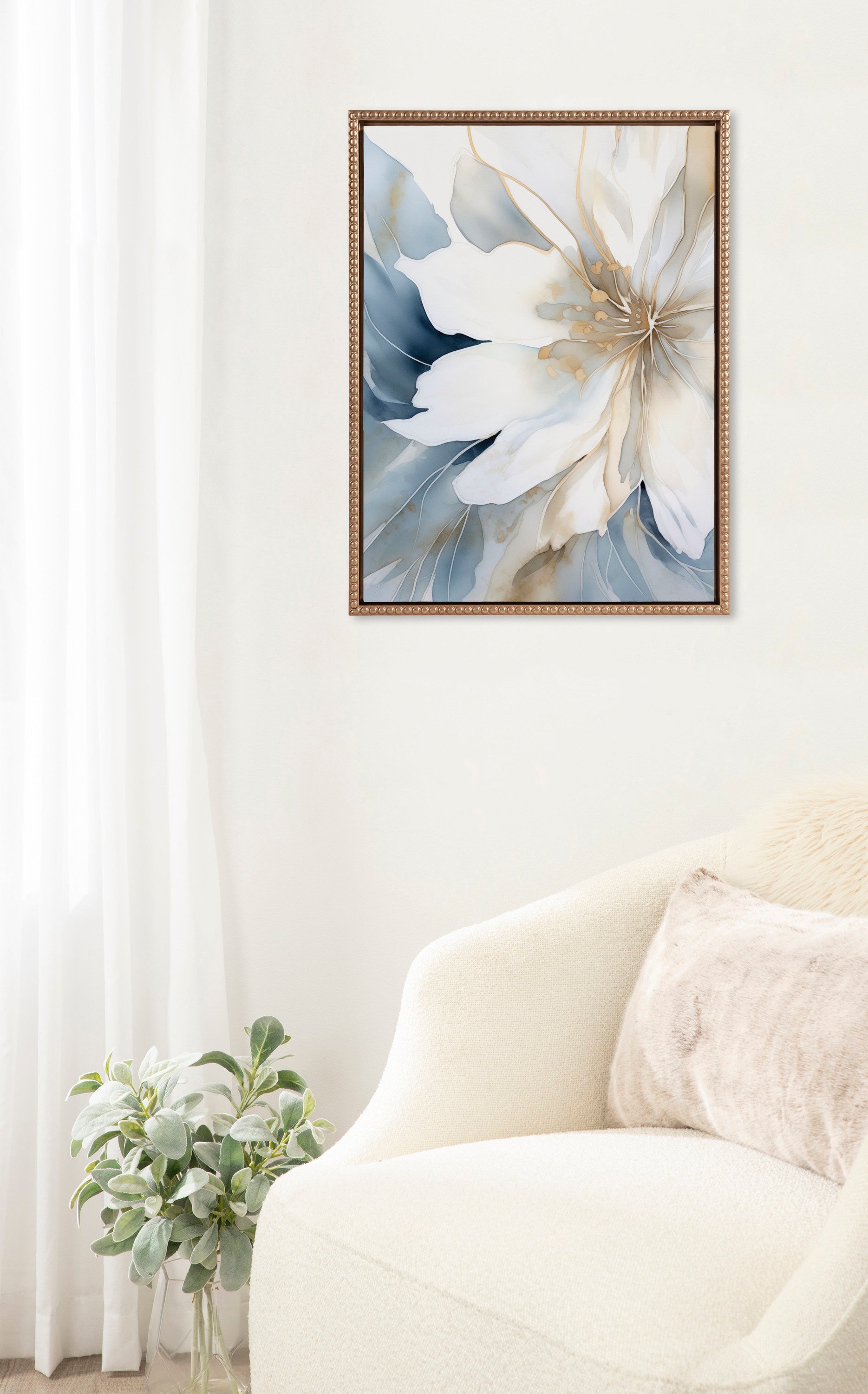 Framed Canvas 18x24 Sylvie Beaded Dark Gold 5