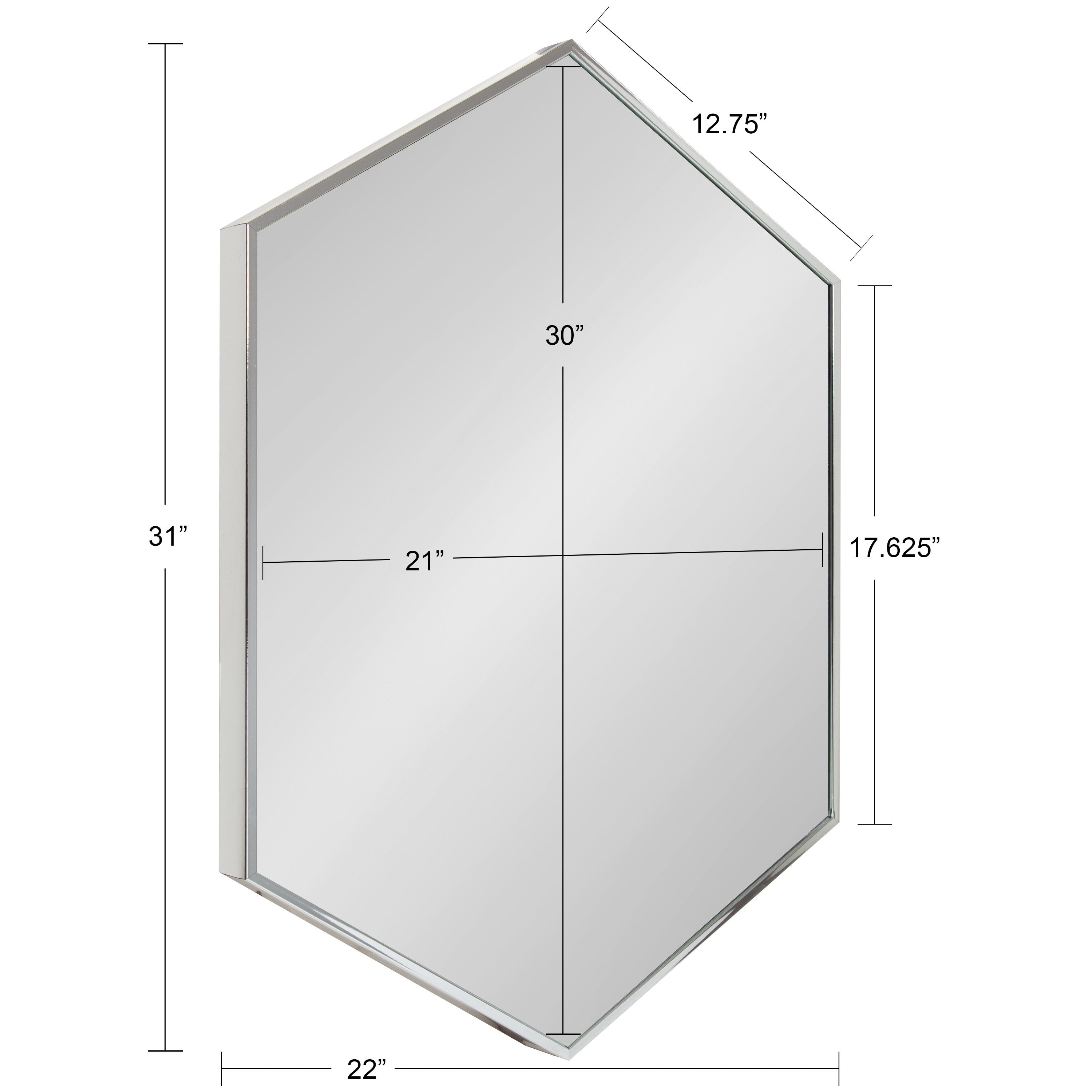 Hexagon Mirror Silver 22x31 5