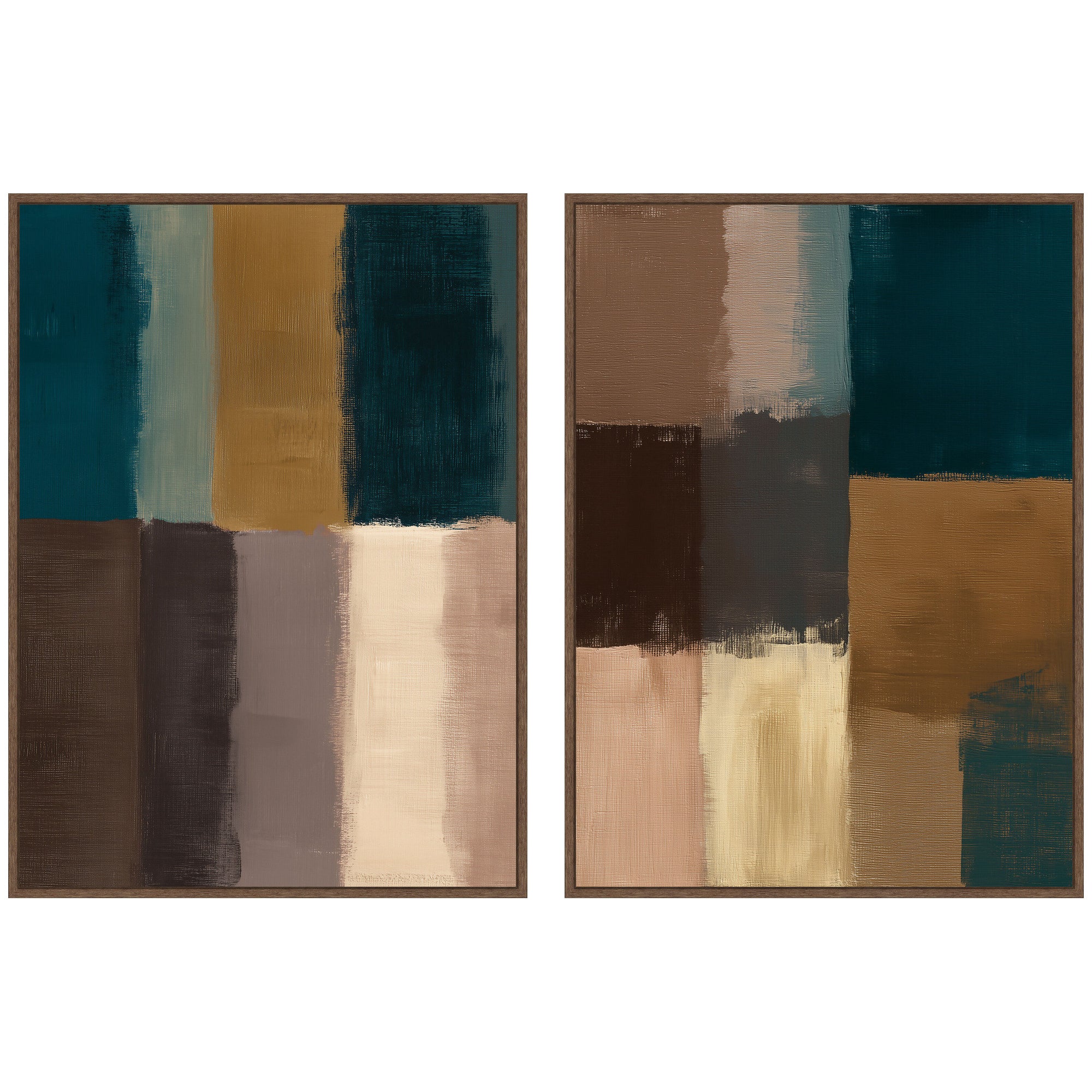 Art Set 2 Piece Set 28x38 Sylvie Walnut 1