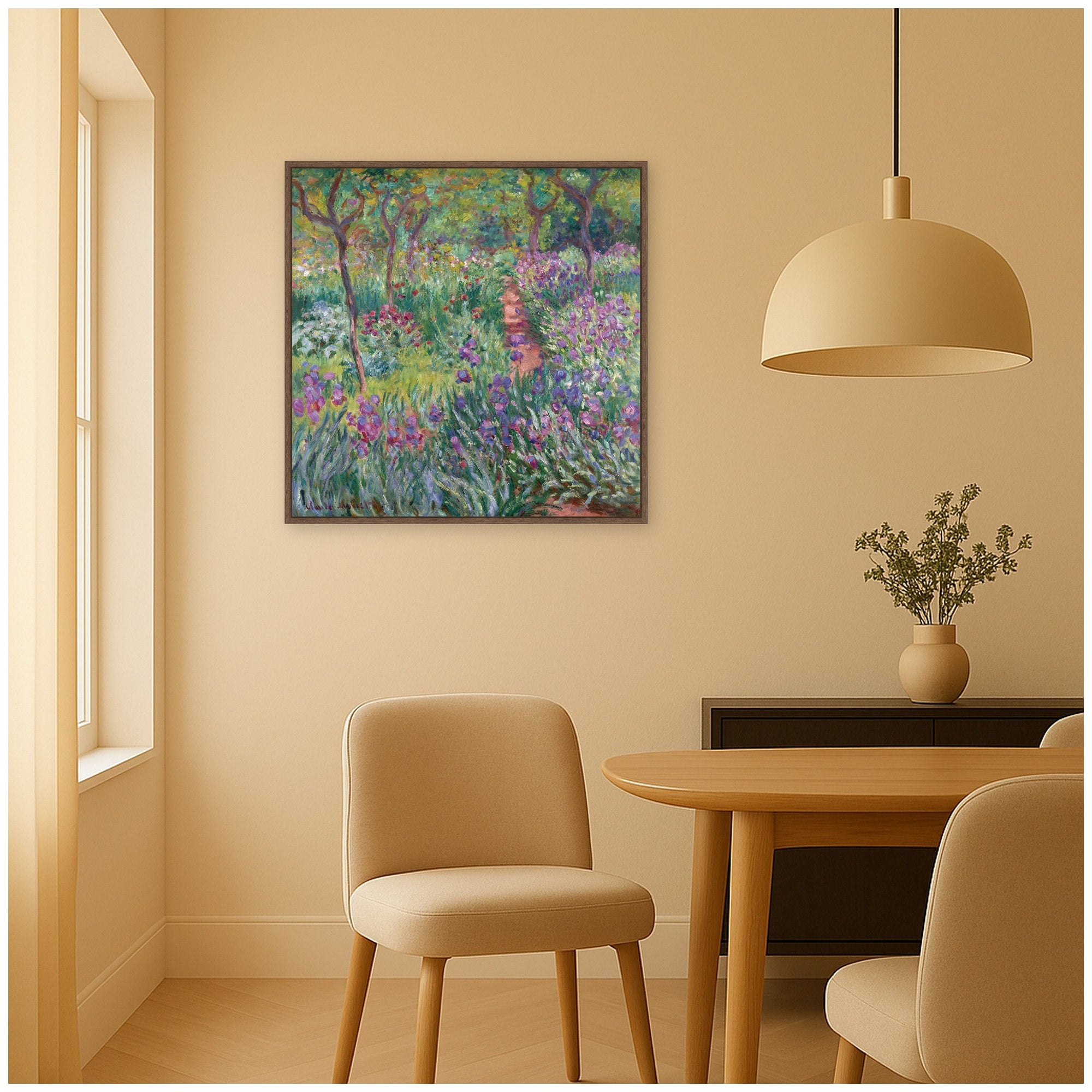 Framed Canvas 30x30 Sylvie Walnut 6