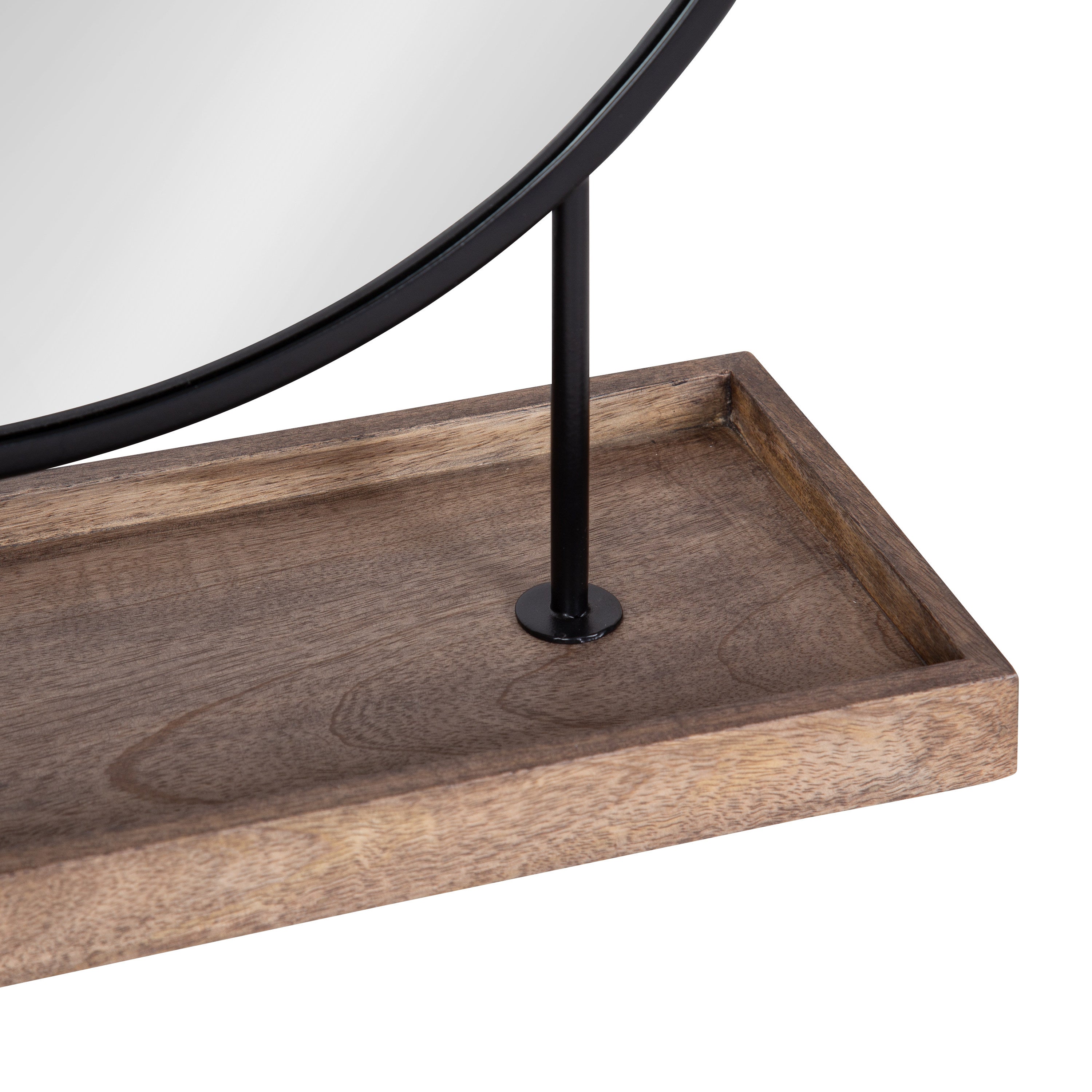 Tabletop Mirror Brown Black 18x22 3