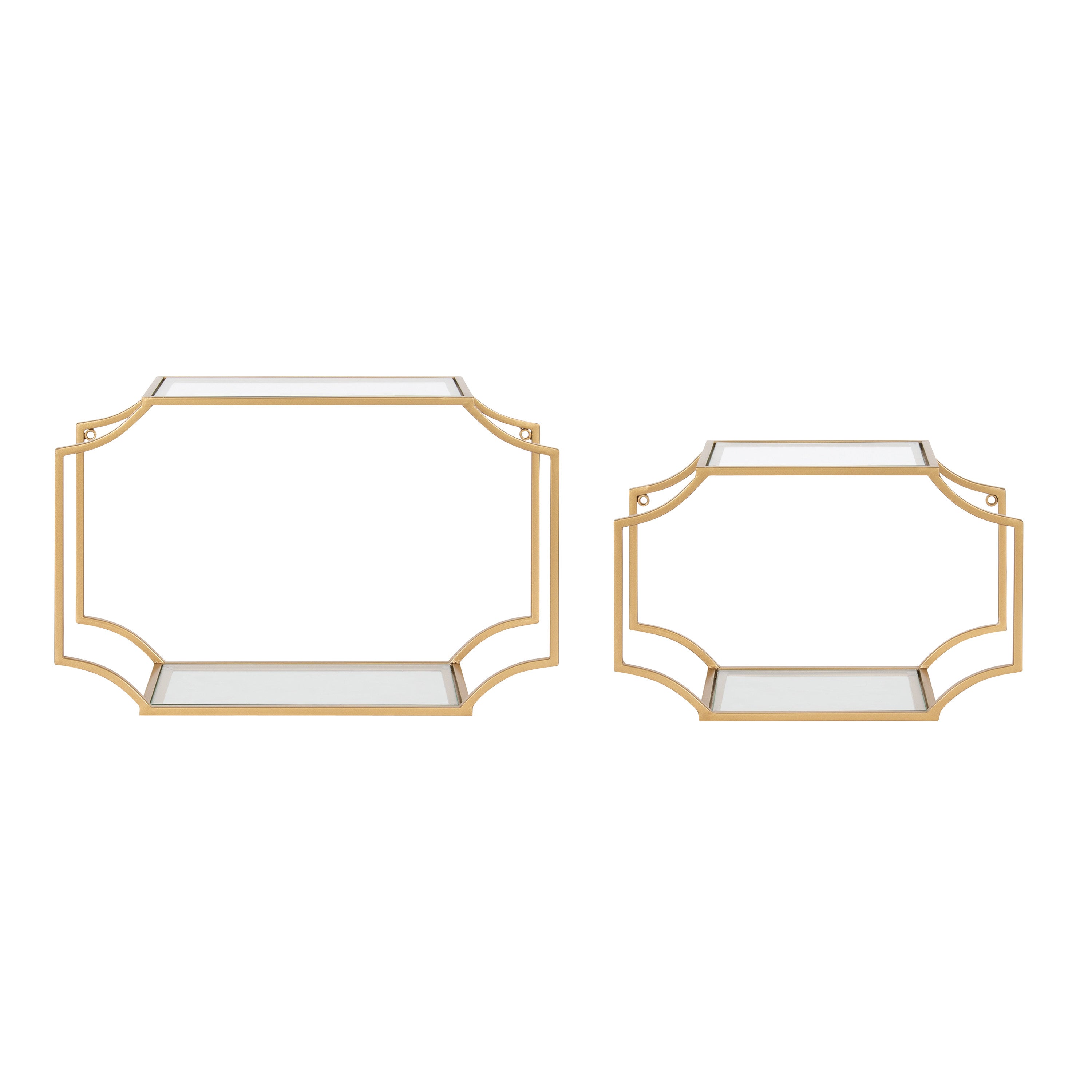 Accent Shelf Gold 2 Piece 18 inch 3