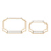 Accent Shelf Gold 2 Piece 18 inch 3