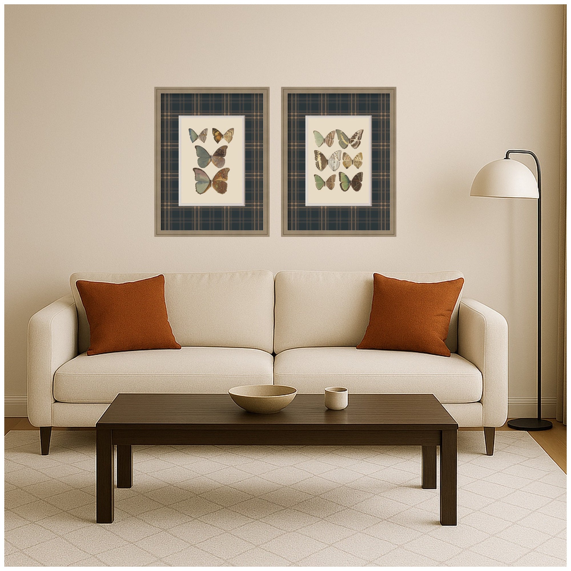 Framed Art Set 2 Piece Set 19x25 Florence Light Brown 7