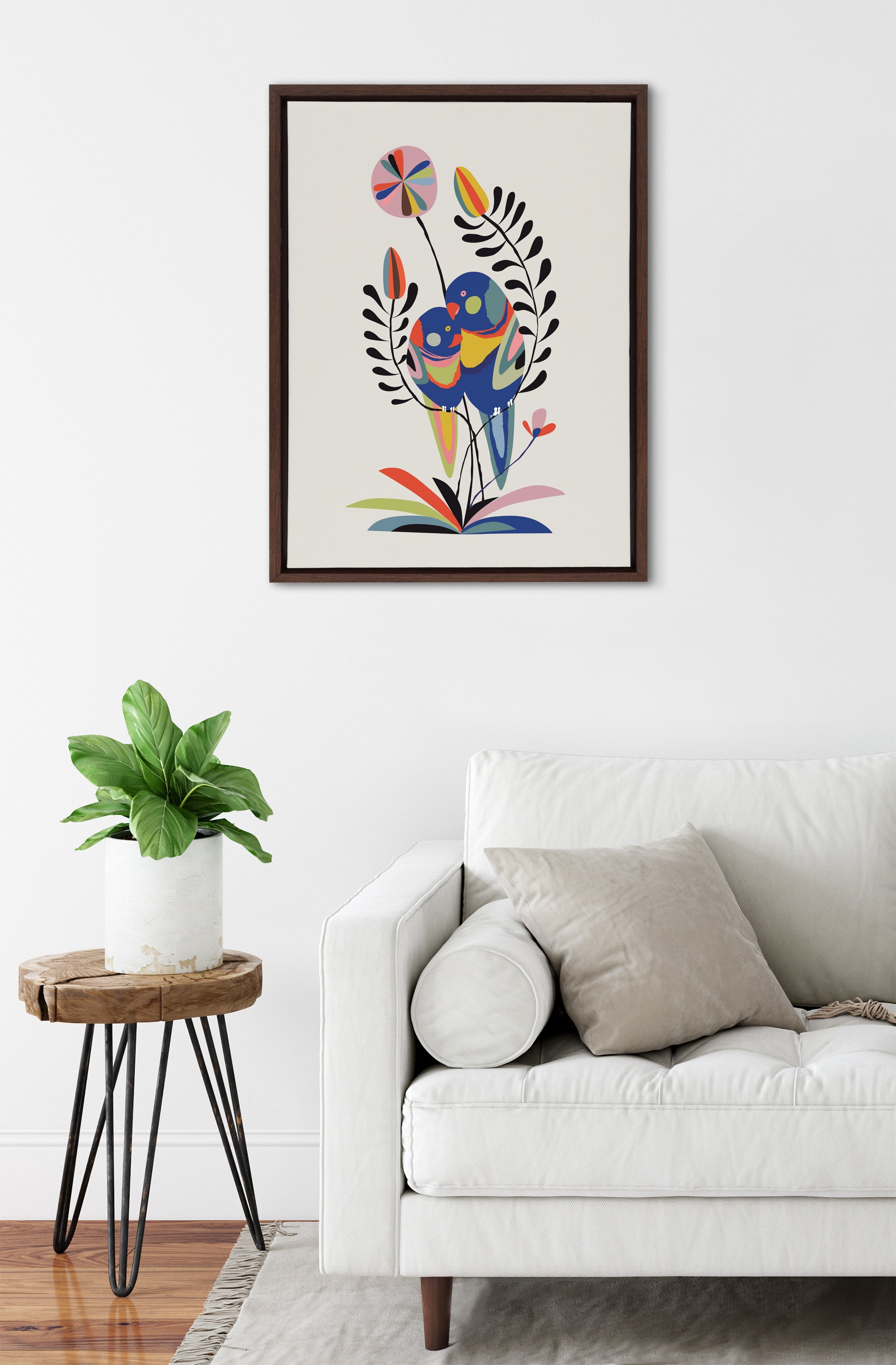 Framed Canvas Sylvie Walnut 18x24 7
