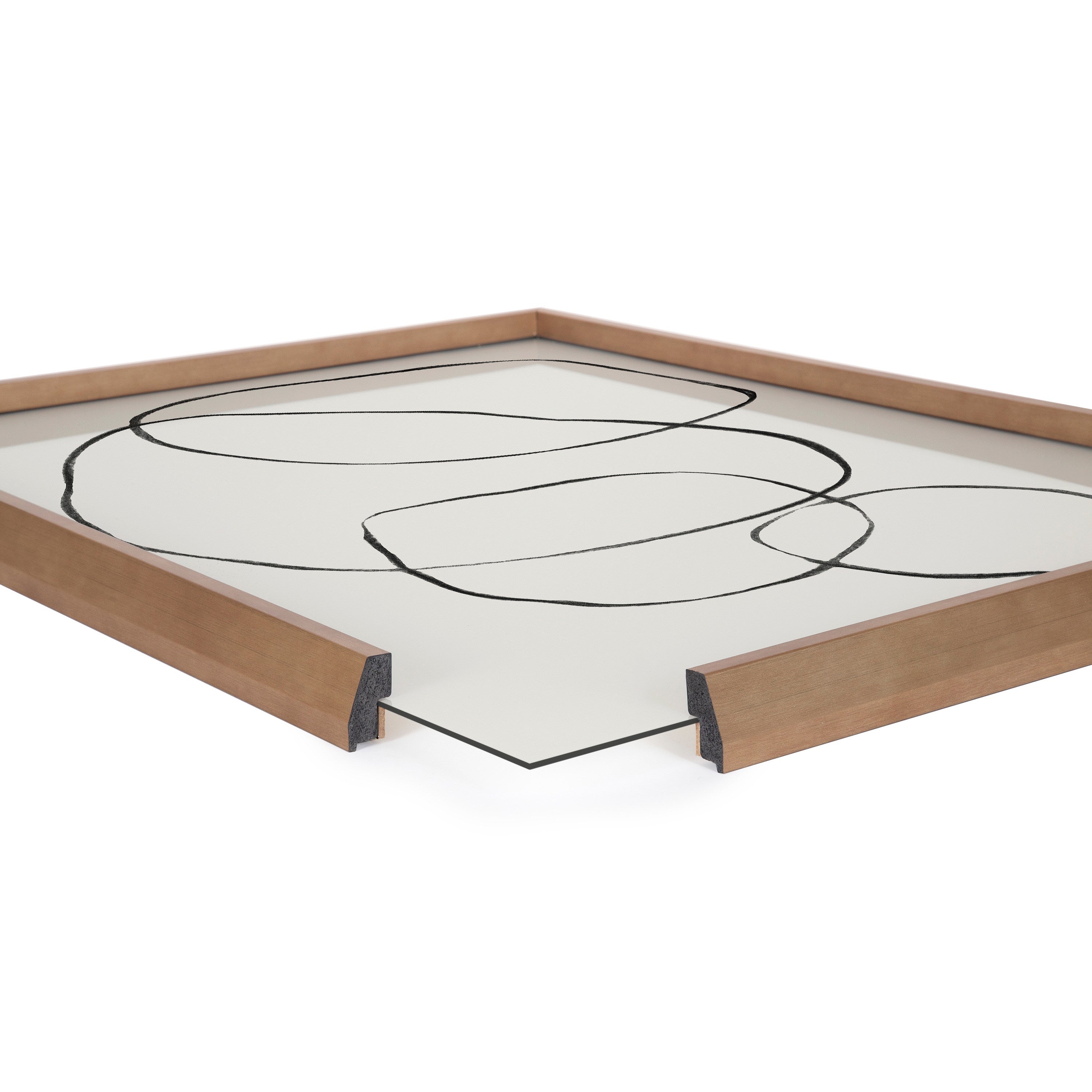 Blake 869 Going In Circles Framed Printed Glass by Teju Reval of SnazzyHues