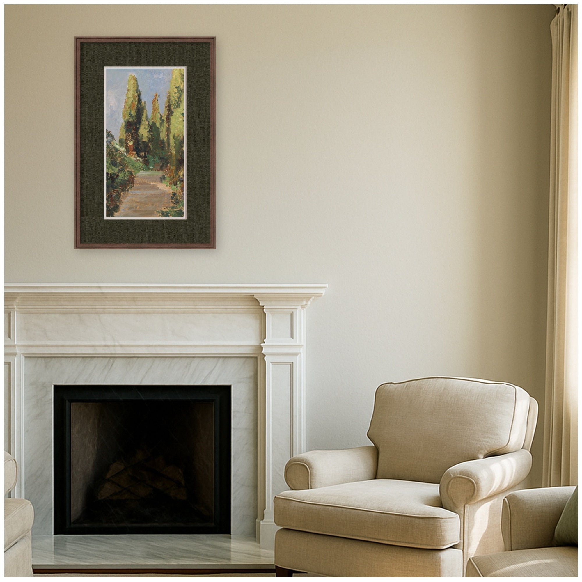 Framed Art 28x42 Florence Medium Brown 6