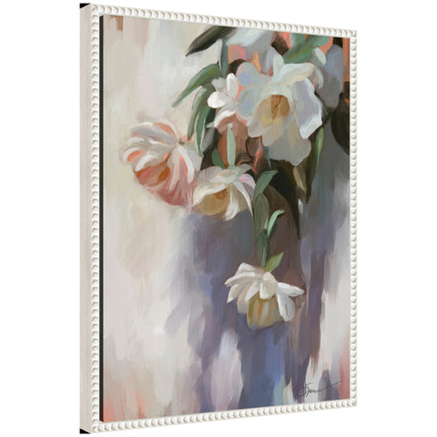 Sylvie Dangle Thumb Pastel Flower Bouquet Framed Canvas by Mary Sparrow