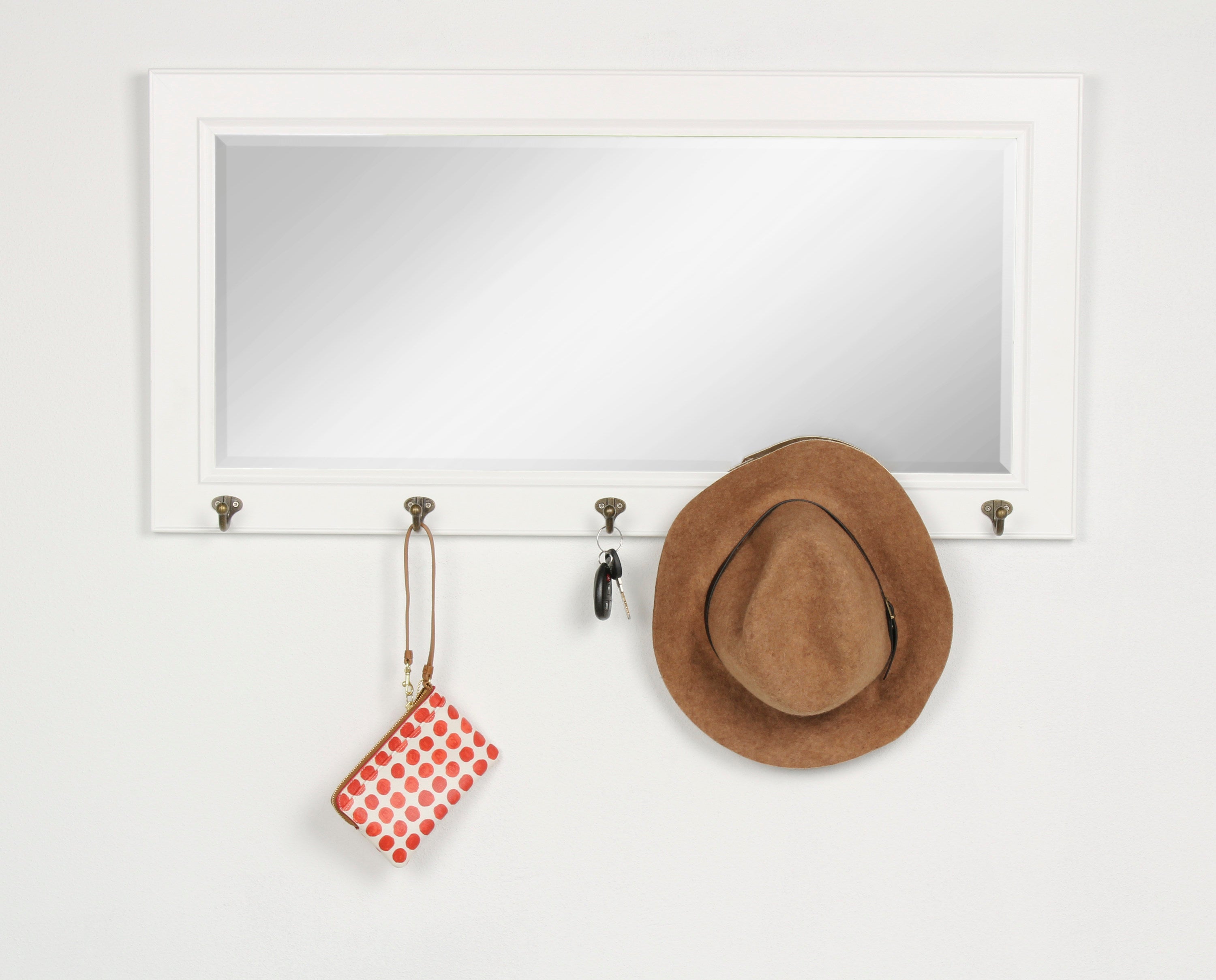 Pub Mirror with Metal Hooks