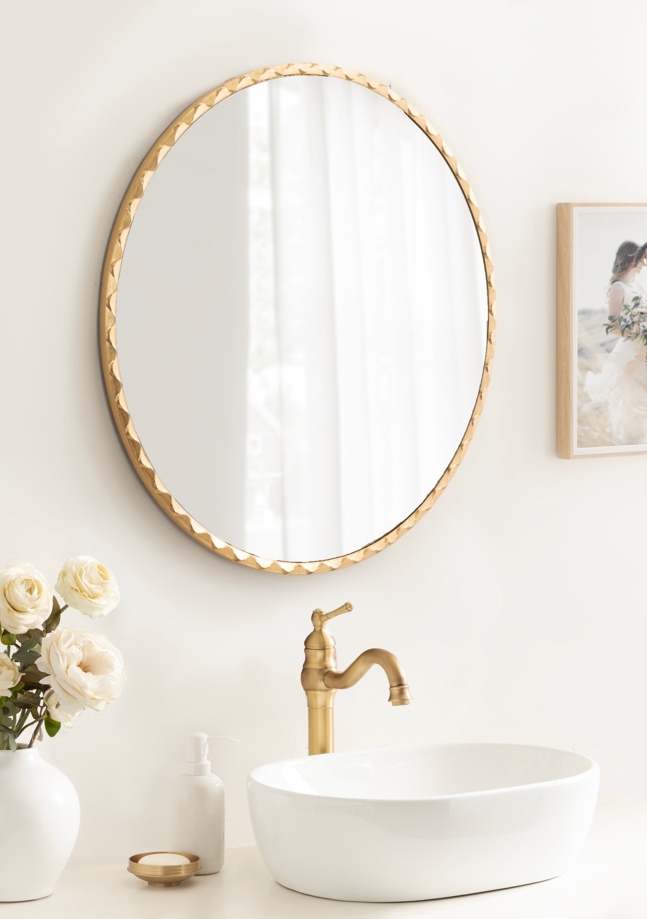 Round Mirror Gold 26x26 6
