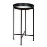 Celia Round Metal Foldable Tray Accent Table