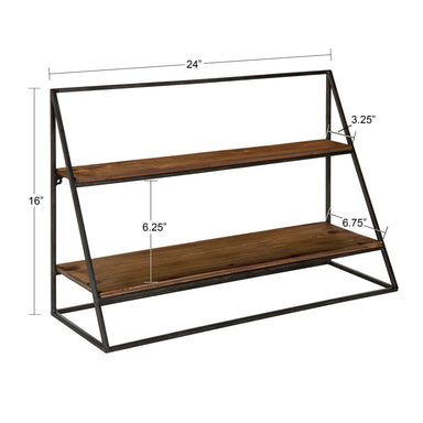 Accent Shelf Brown 24x8x16 2