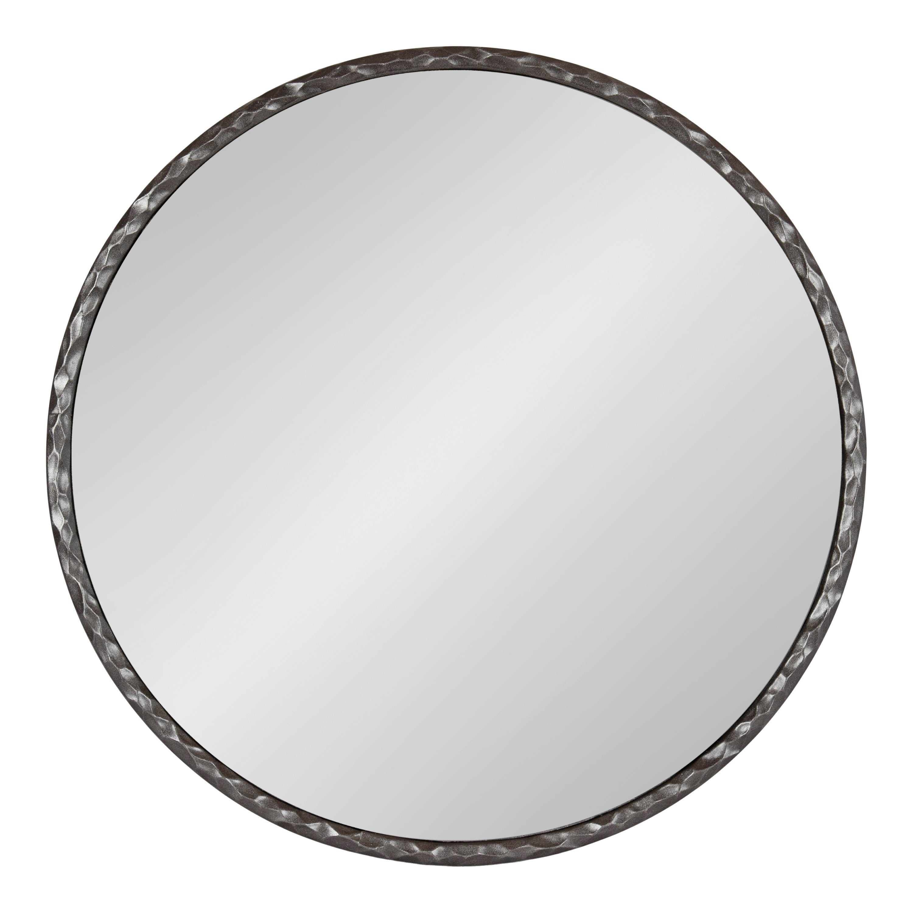 Round Mirror Pewter 26x26 5