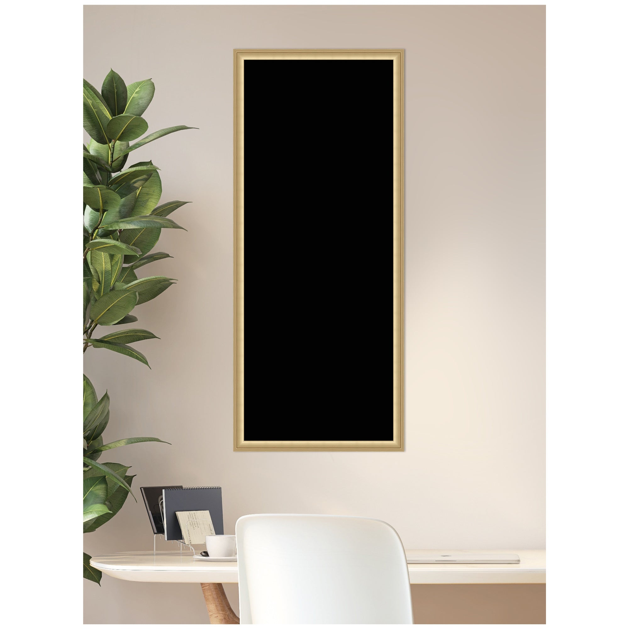 Framed Fabric Pinboard Black Wall Organization
