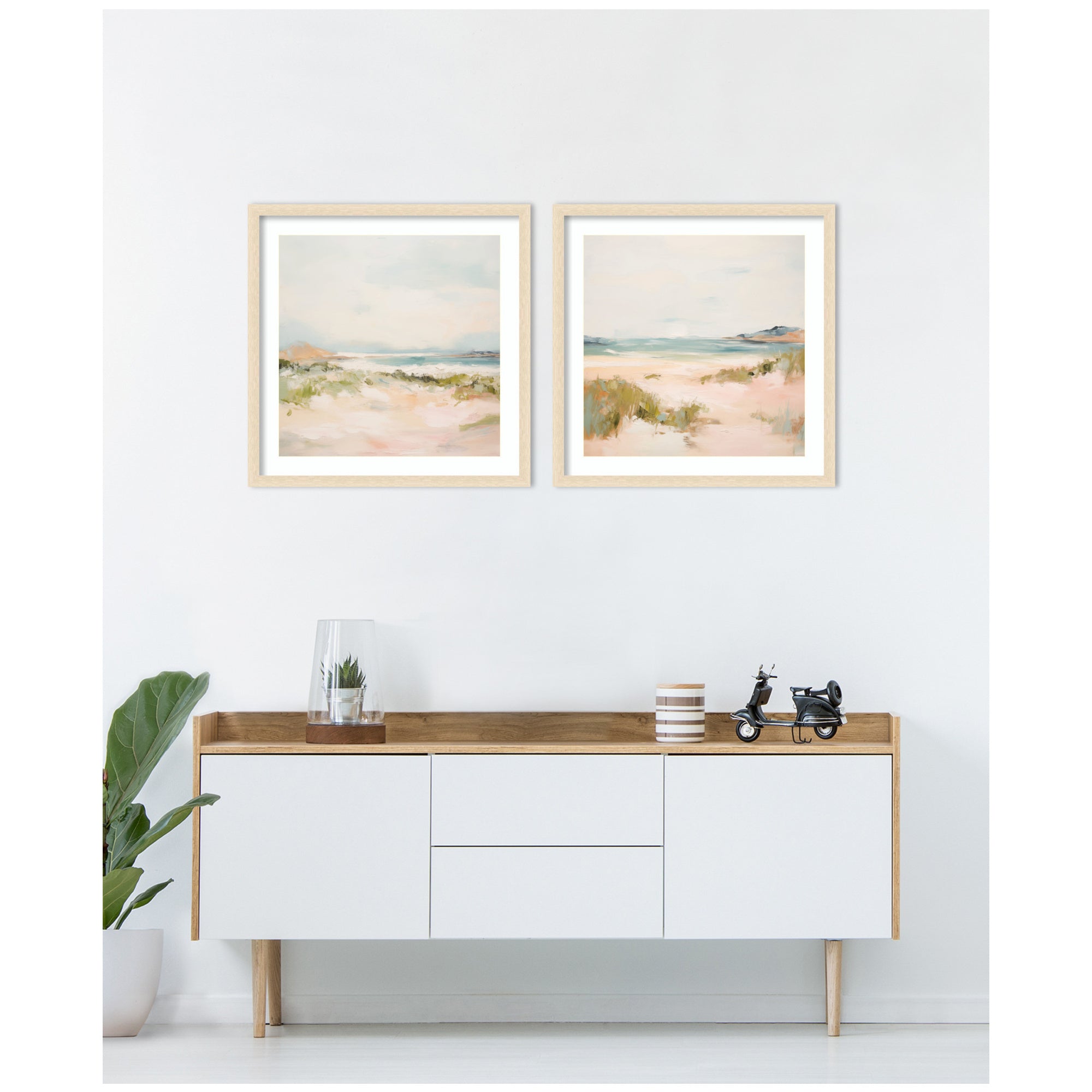 Tranquil Landscape 2 Piece Framed Wall Art Print Set by Amy Lighthall