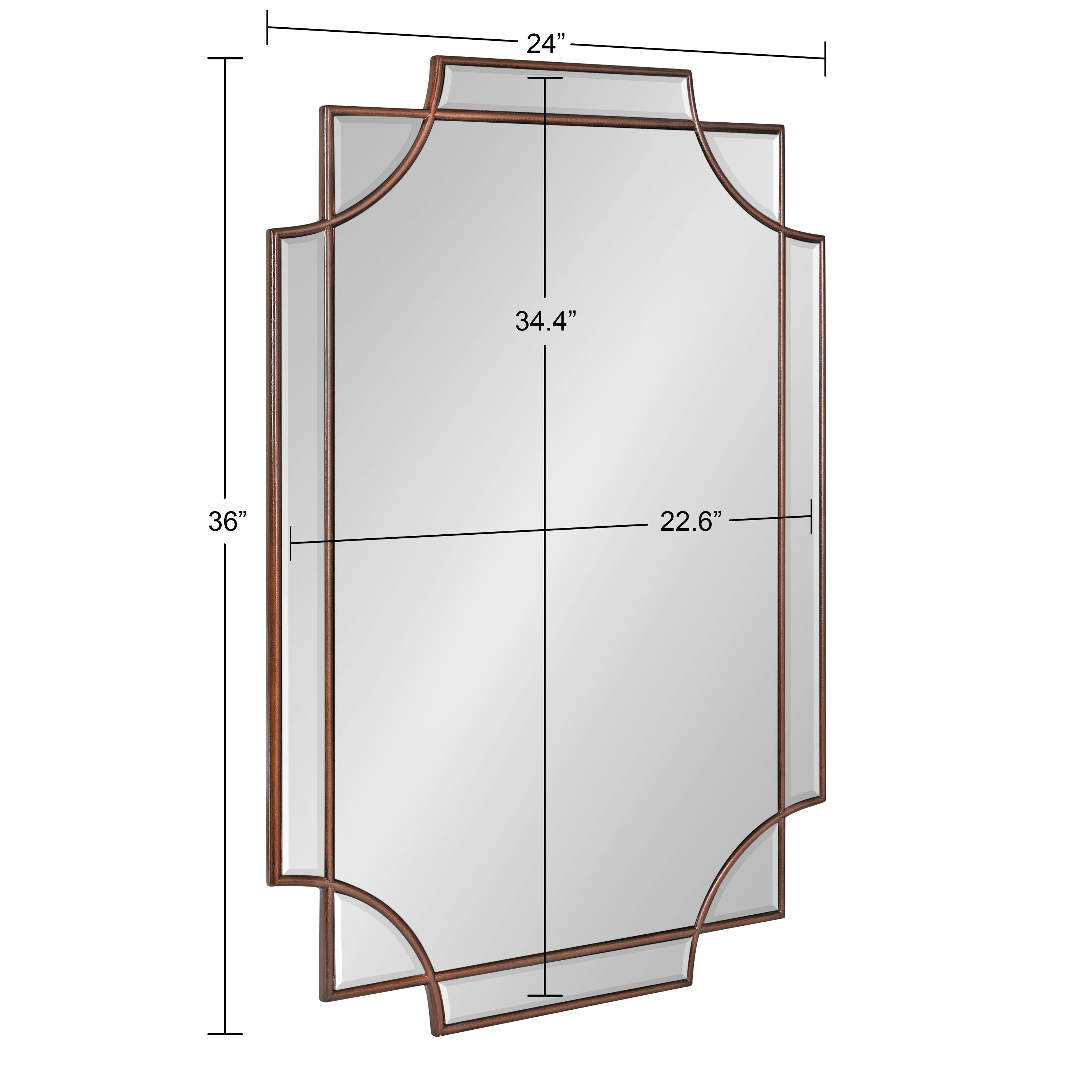 Scallop Mirror 24x36 Bronze 5