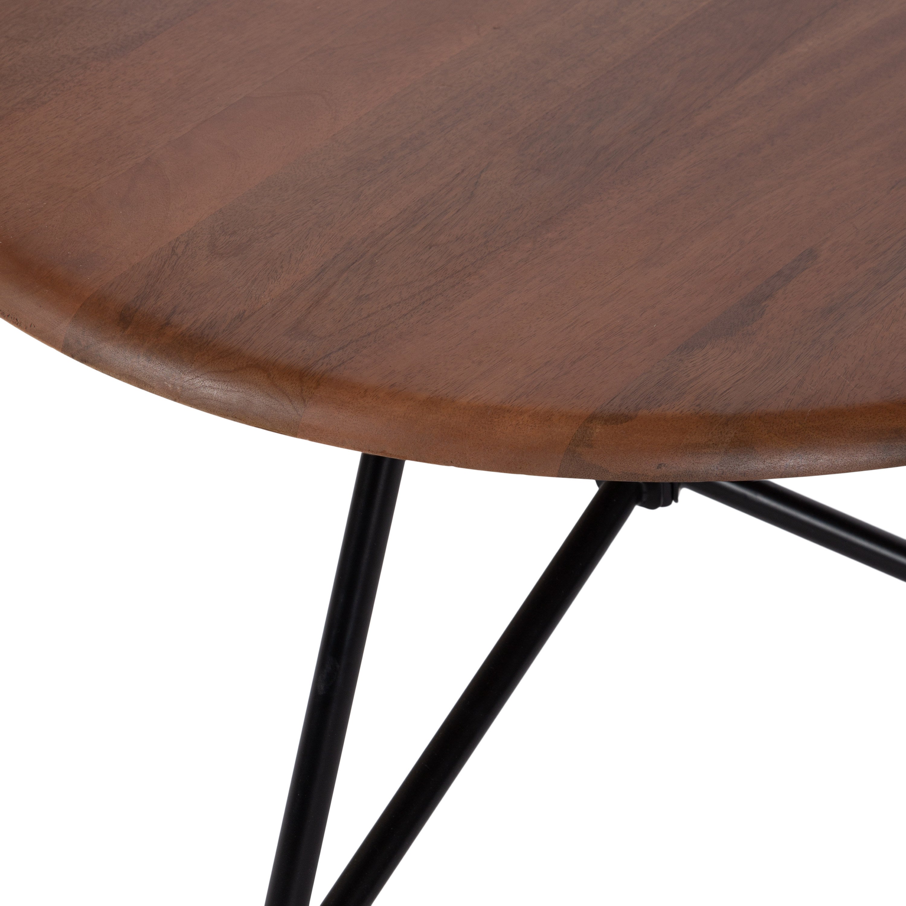 Coffee Table Walnut Brown Black 28x28x18 3