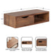 Floating Side Table Walnut Brown 22x10x6 2