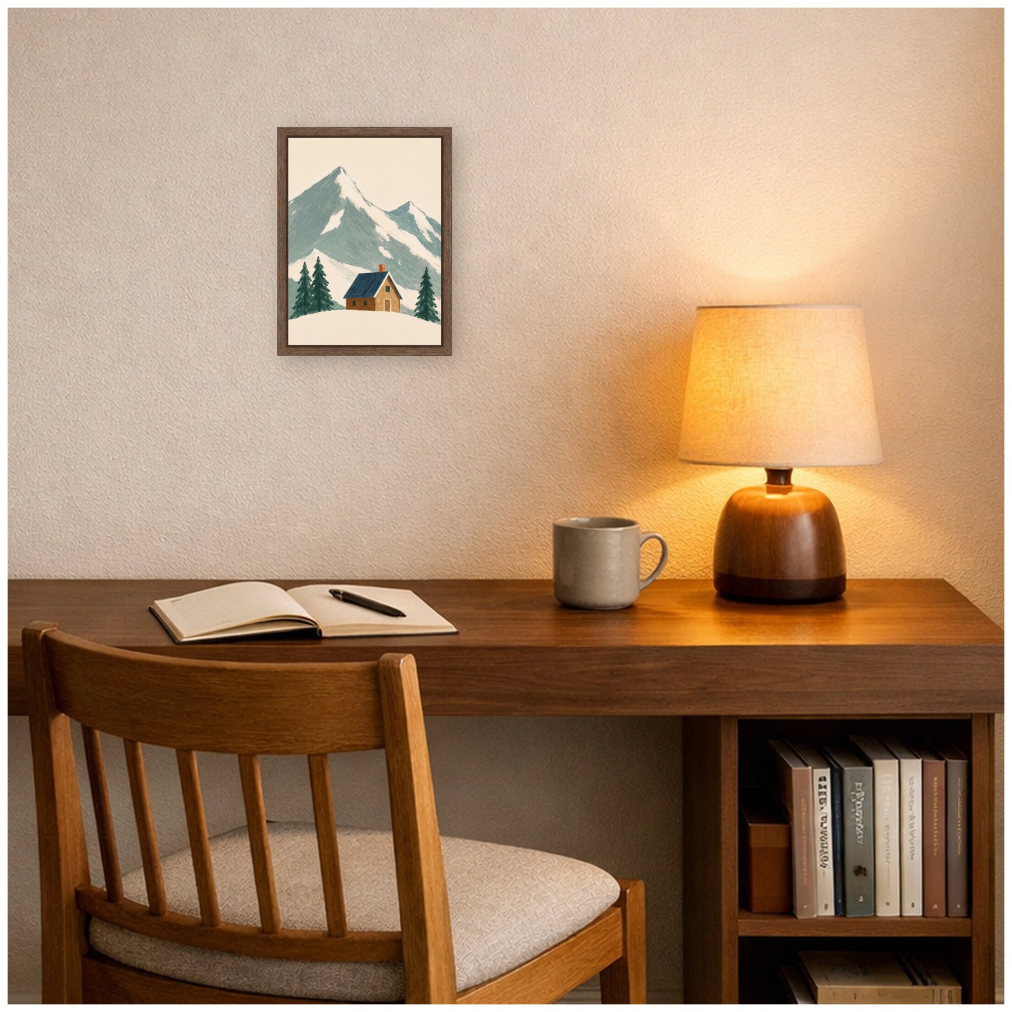Framed Canvas Sylvie Walnut 10x13 6
