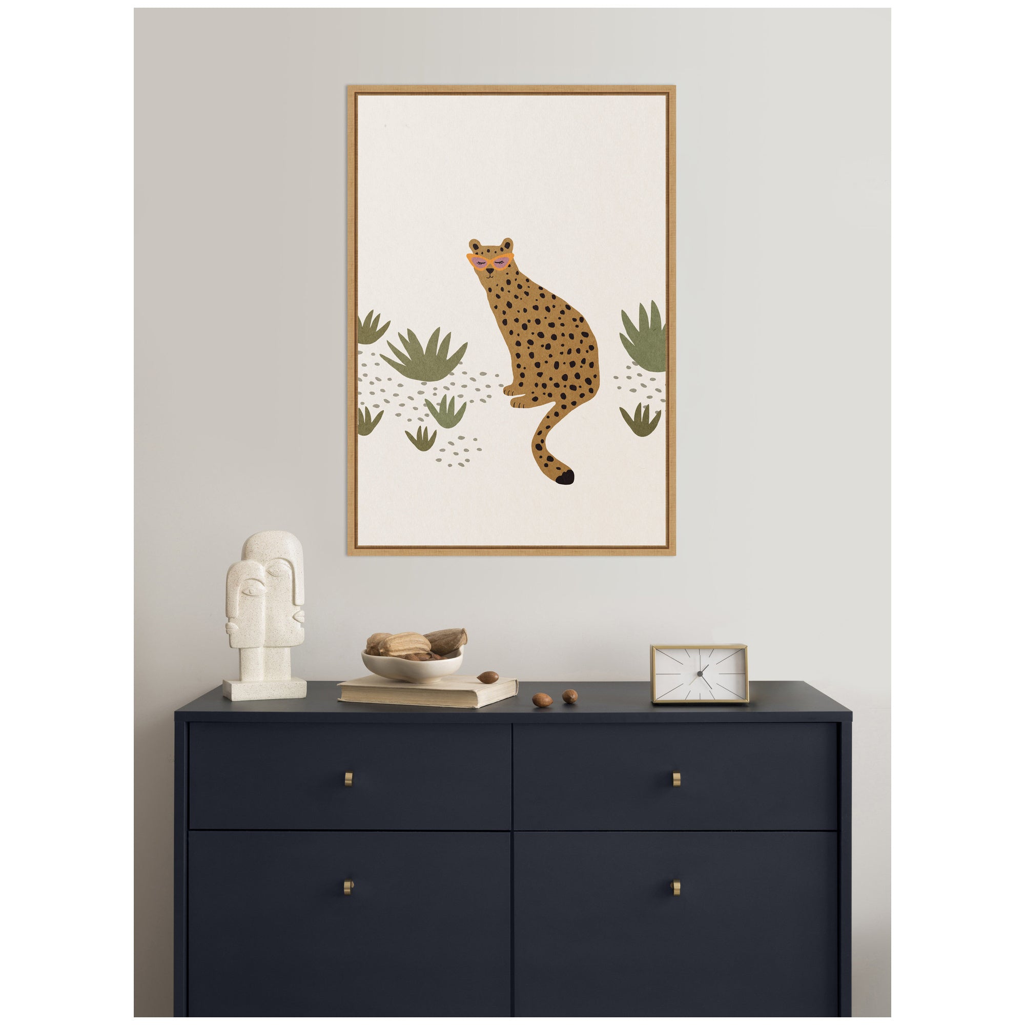 Leopard II by July Art Prints Framed Canvas Wall Art Print