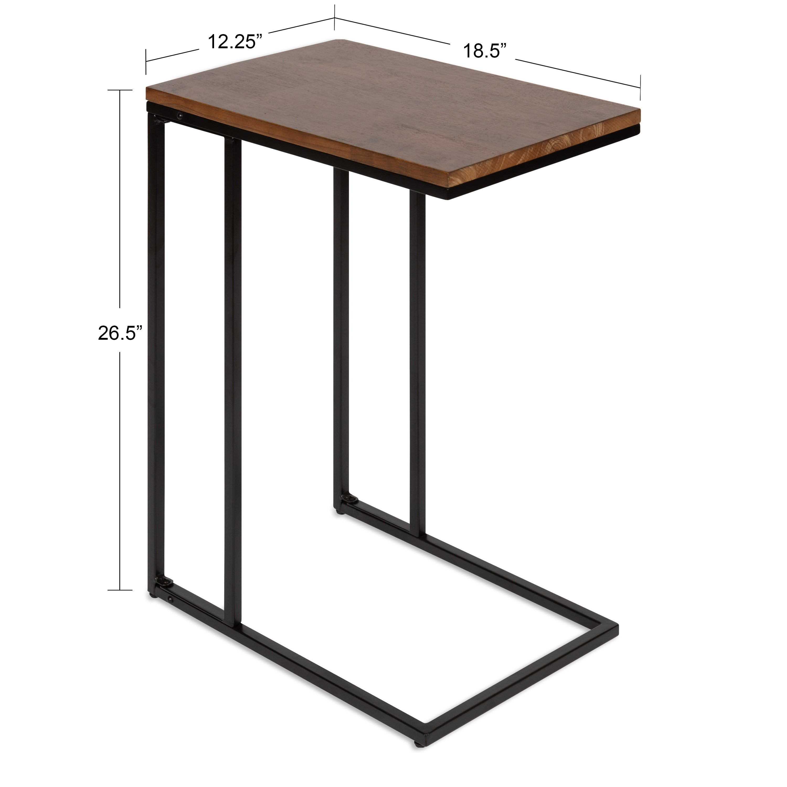 C Table 19x12x27 Walnut Brown 2