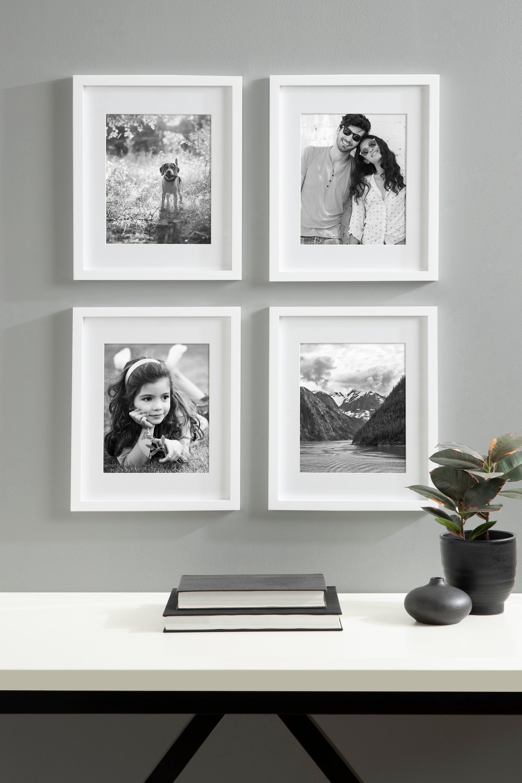 Wall Frame White 11x14 matted to 8x10 7