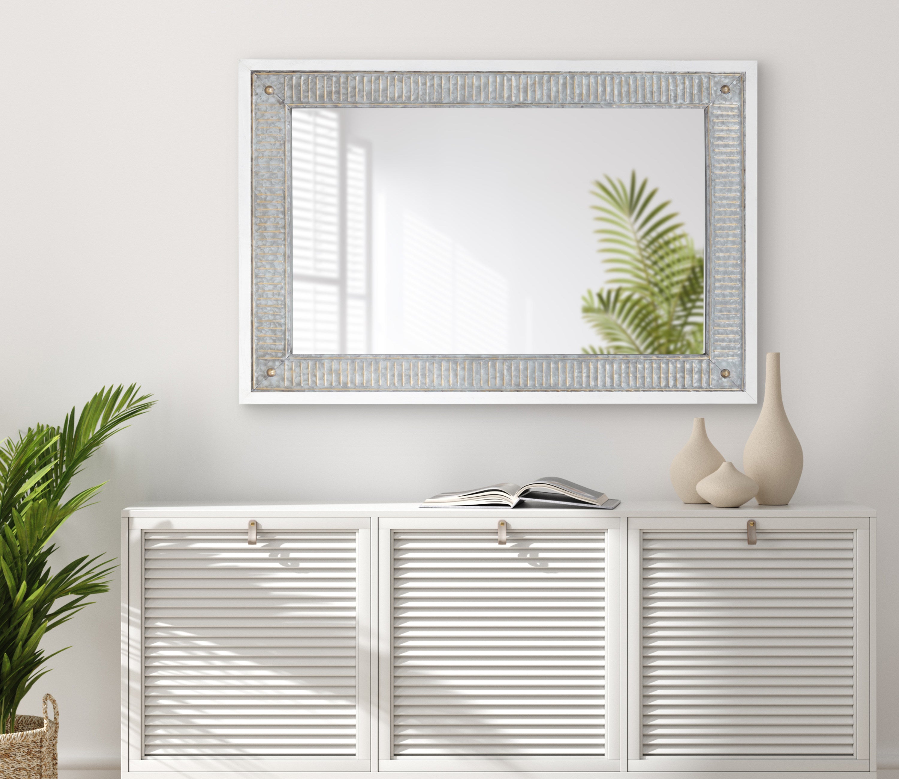 Rectangle Mirror 27x39 White 6